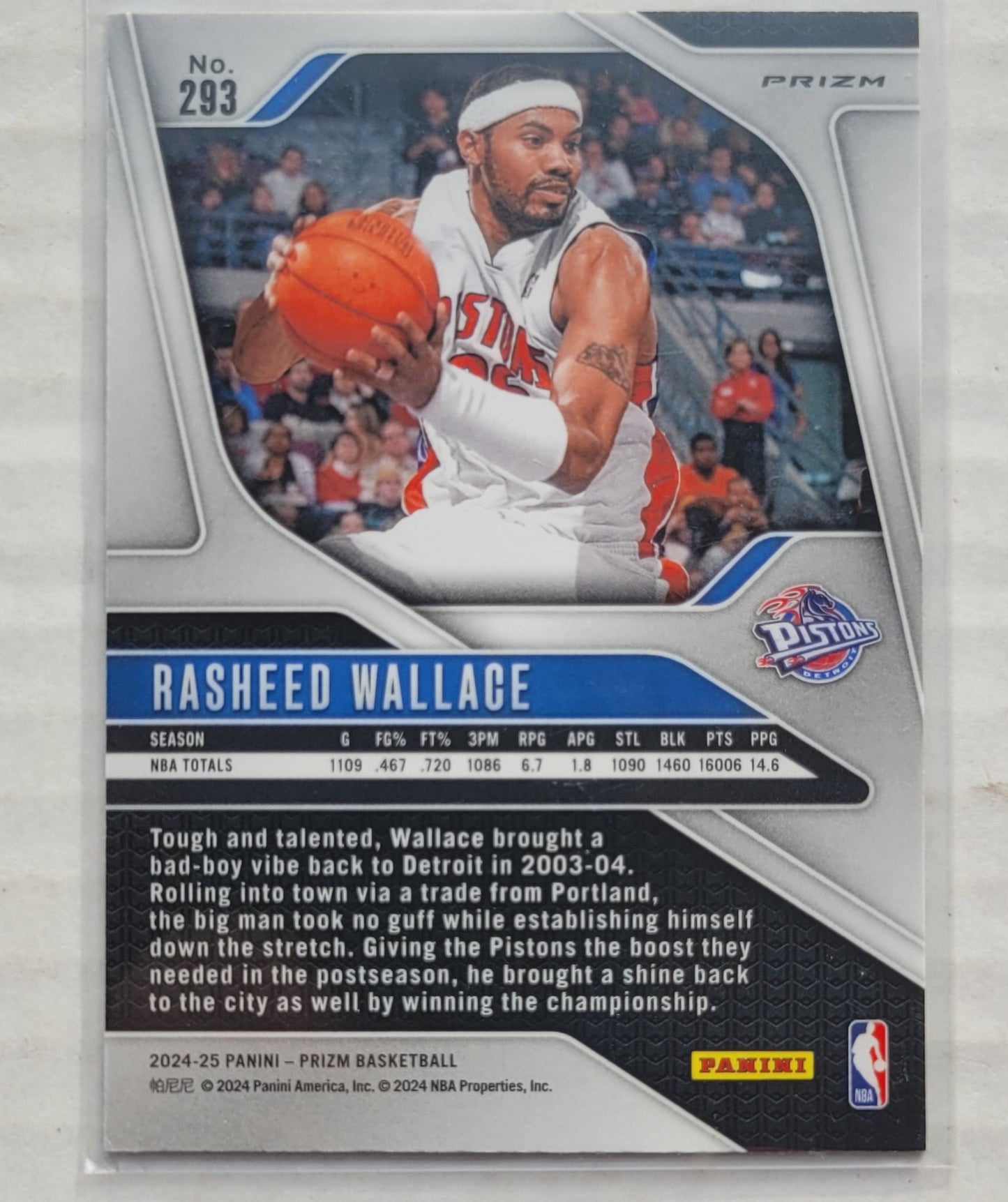 Rasheed Wallace - 2024-25 Panini Prizm Prizms Green #293