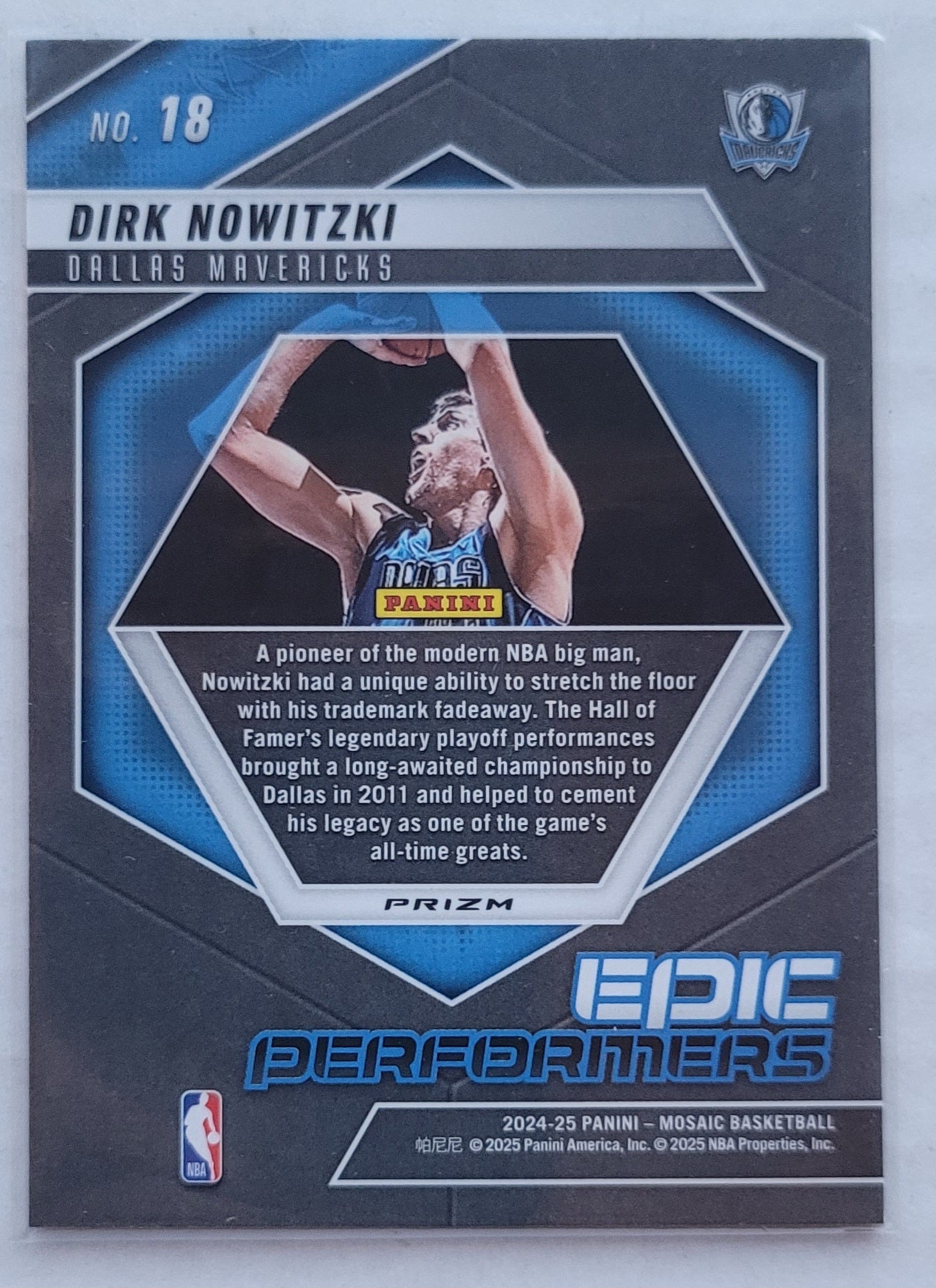 Dirk Nowitzki - 2024-25 Panini Mosaic Epic Performers Mosaic Green #18