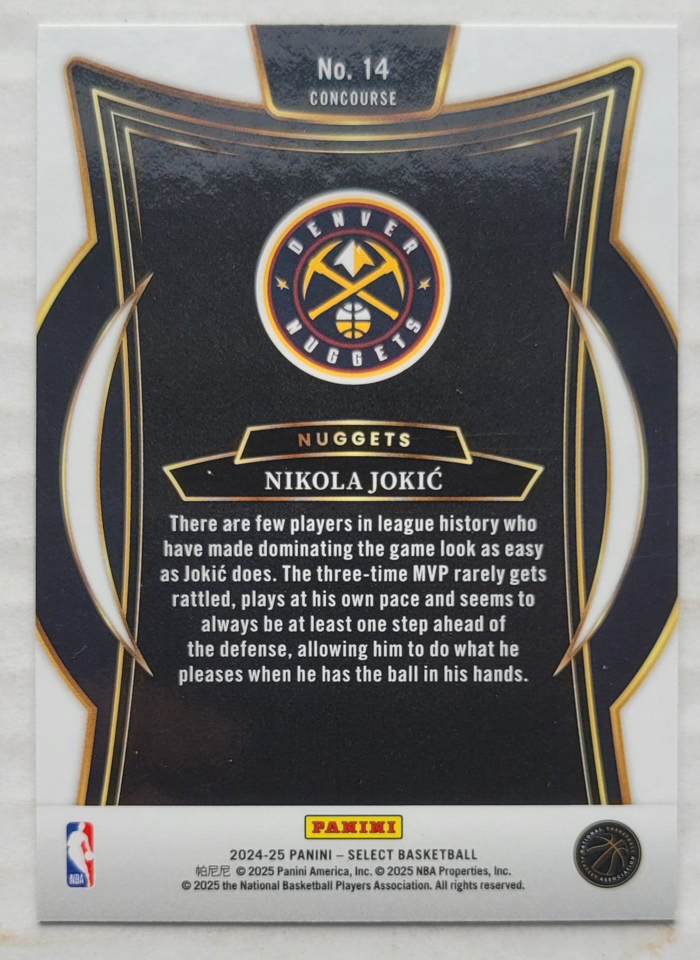 Nikola Jokic - 2024-25 Select Blue #14