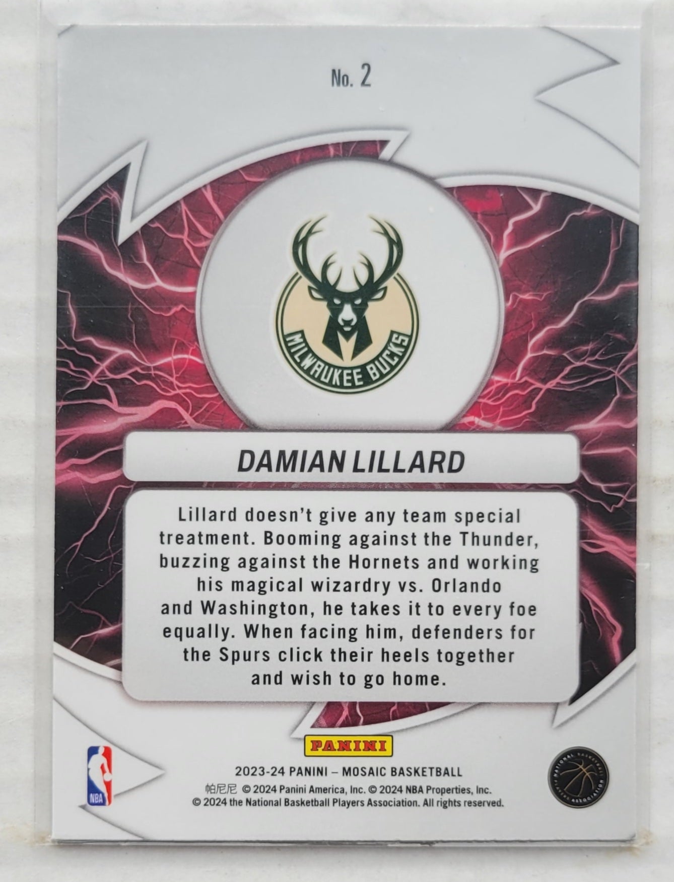 Damian Lillard - 2023-24 Panini Mosaic Thunder Road #2