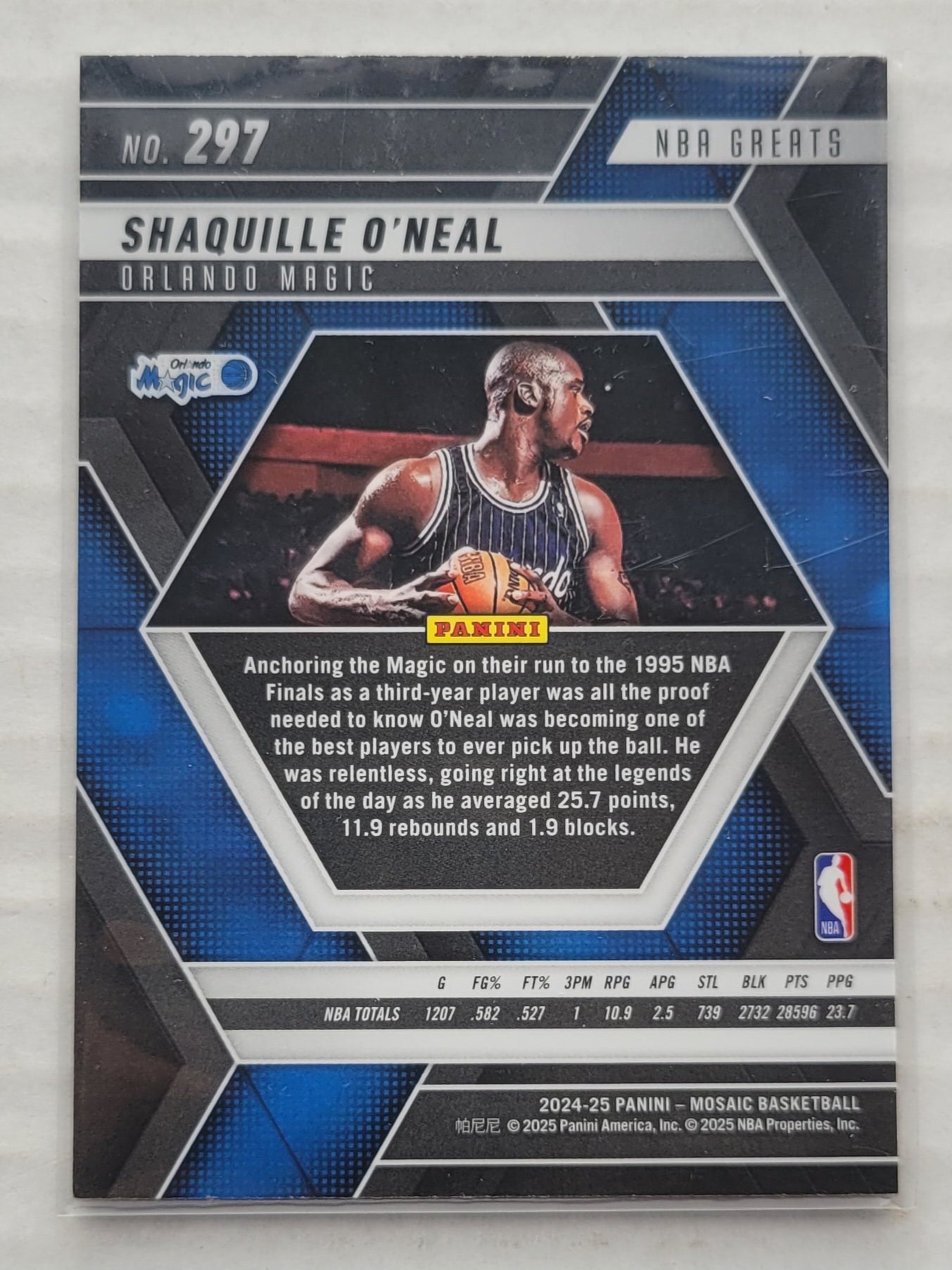 Shaquille O'Neal - 2024-25 Panini Mosaic #297 Greats
