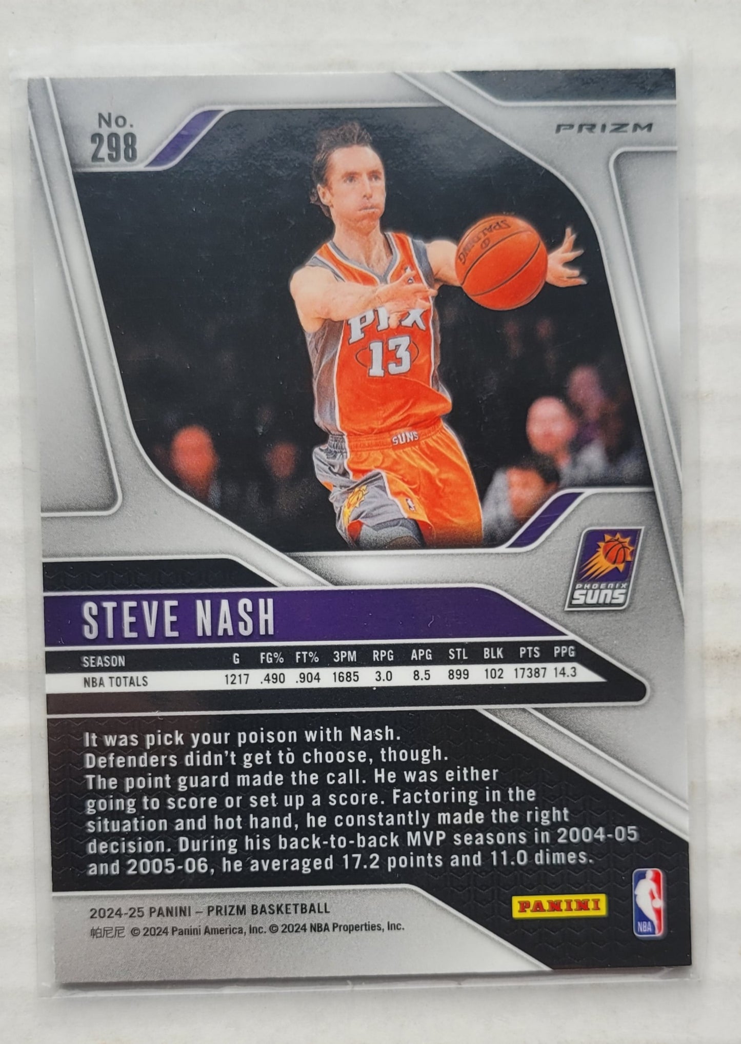 Steve Nash - 2024-25 Panini Prizm Prizms Green #298