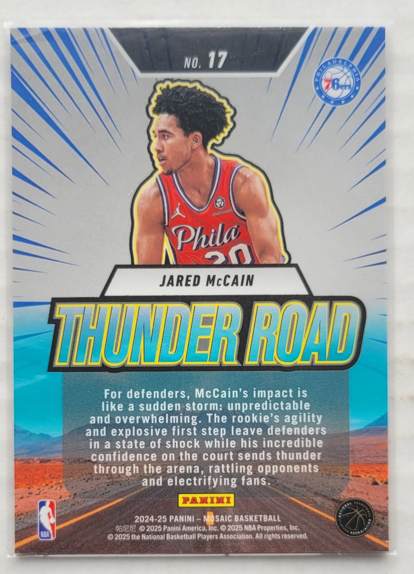 Jared McCain - 2024-25 Panini Mosaic Thunder Road #17