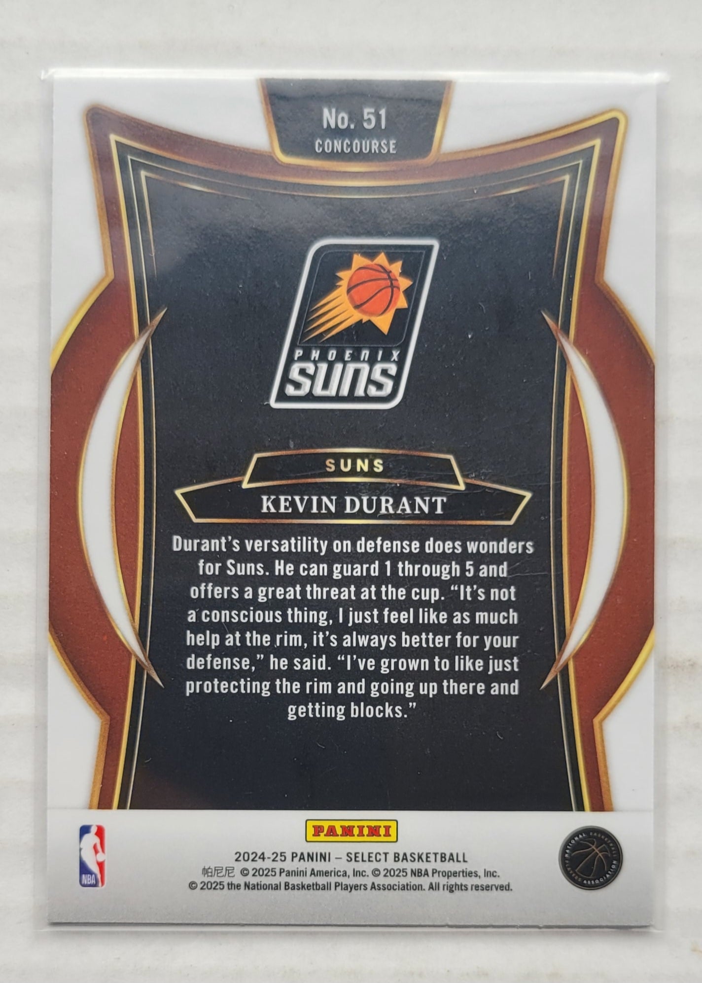 Kevin Durant - 2024-25 Select Blue #51