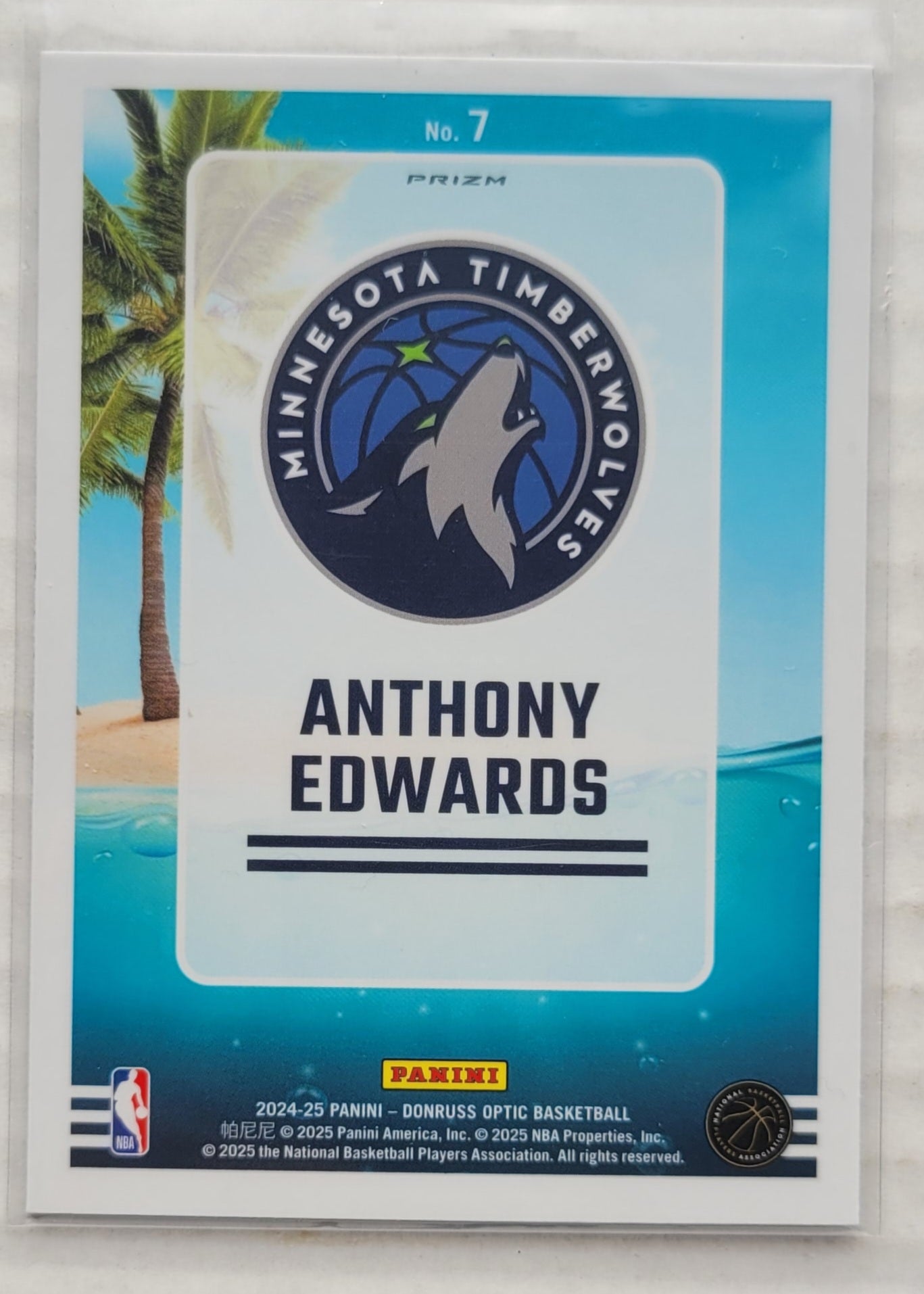 Anthony Edwards - 2024-25 Donruss Optic Splash! Purple #7