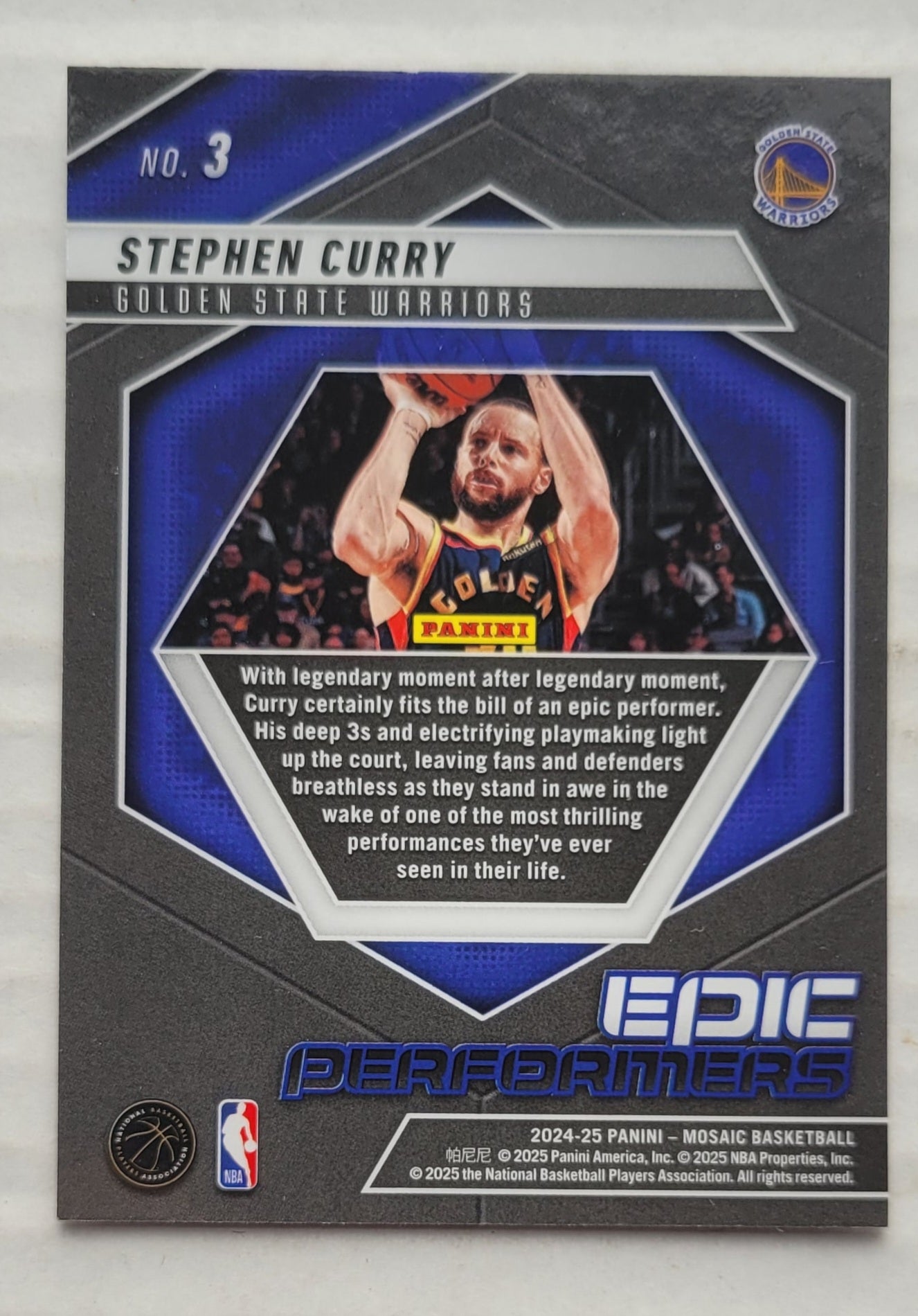 Stephen Curry - 2024-25 Panini Mosaic Epic Performers #3