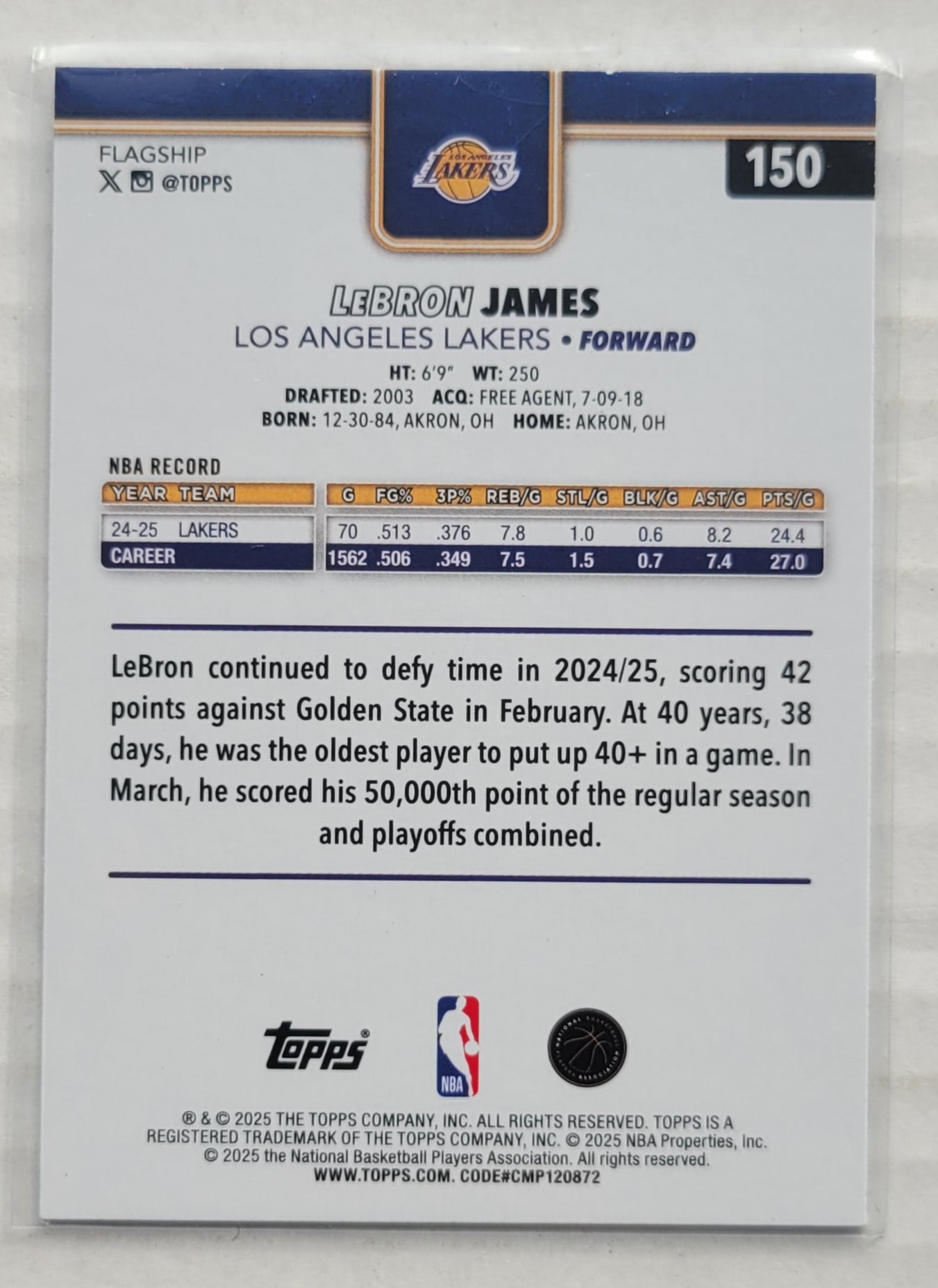 LeBron James - 2025-26 Topps #150