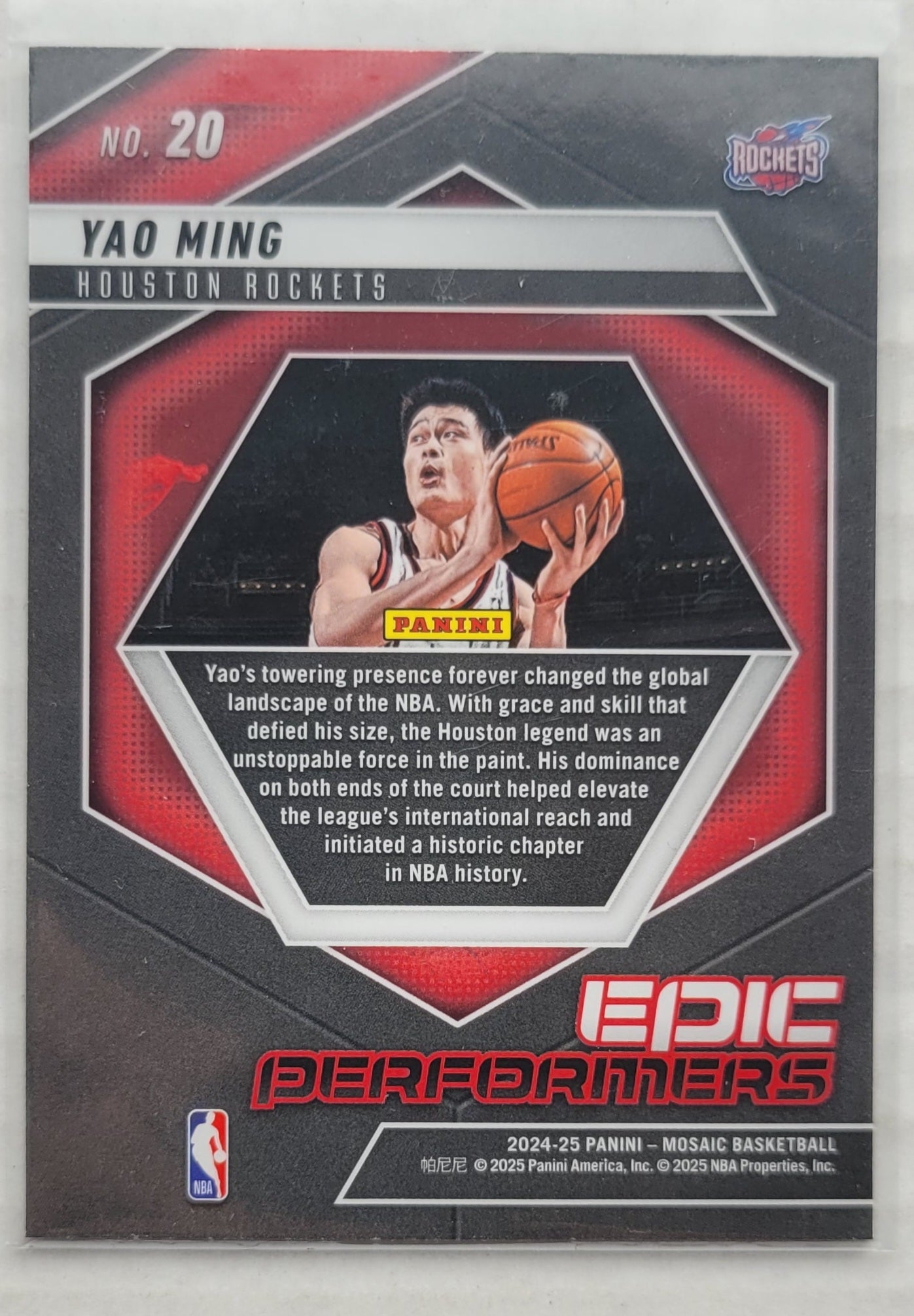 Yao Ming - 2024-25 Panini Mosaic Epic Performers #20