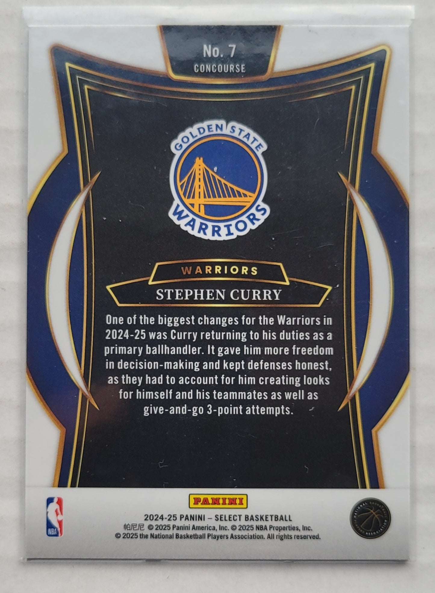 Stephen Curry - 2024-25 Select Blue #7