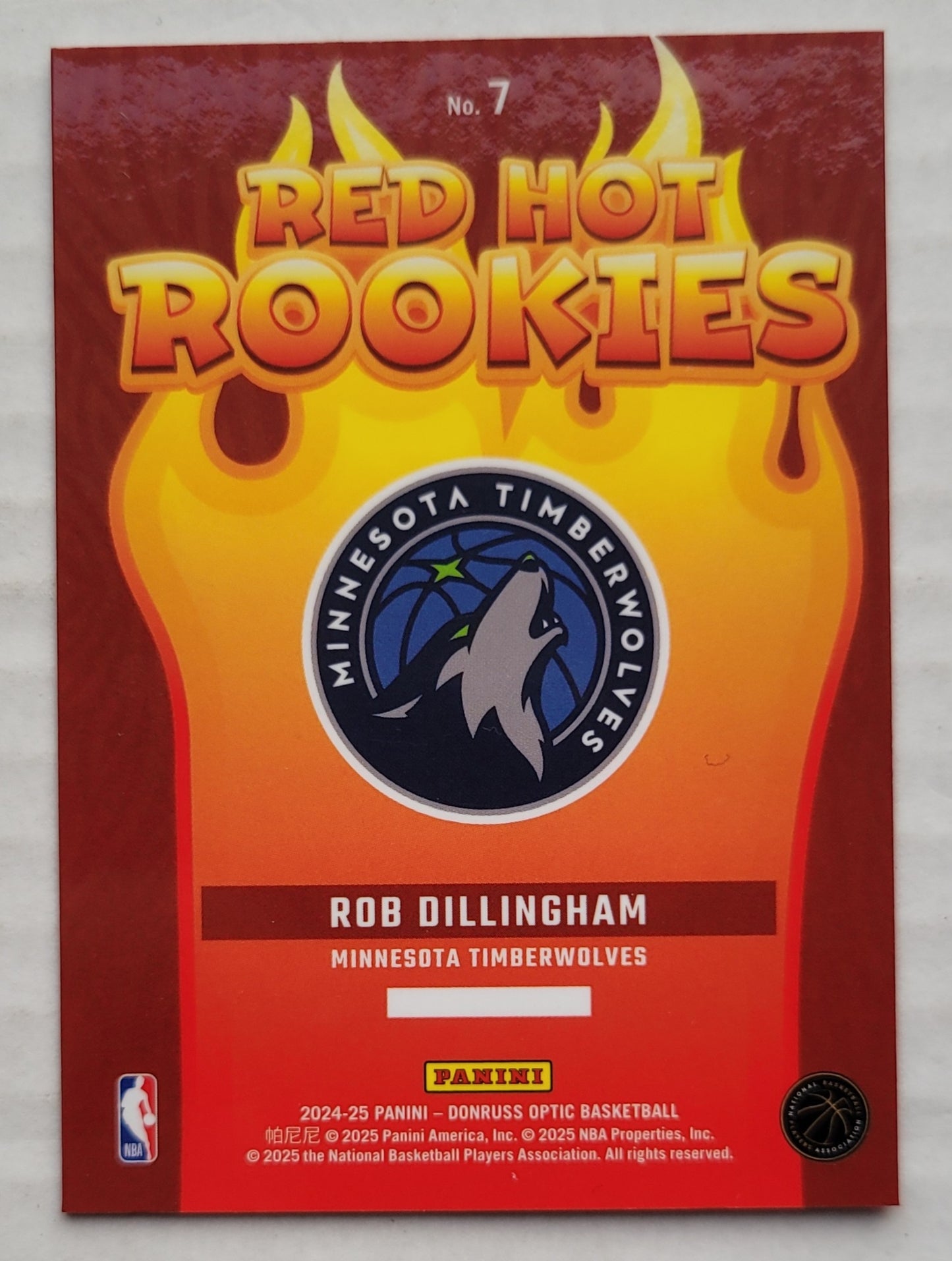 Rob Dillingham - 2024-25 Donruss Optic Red Hot Rookies #7