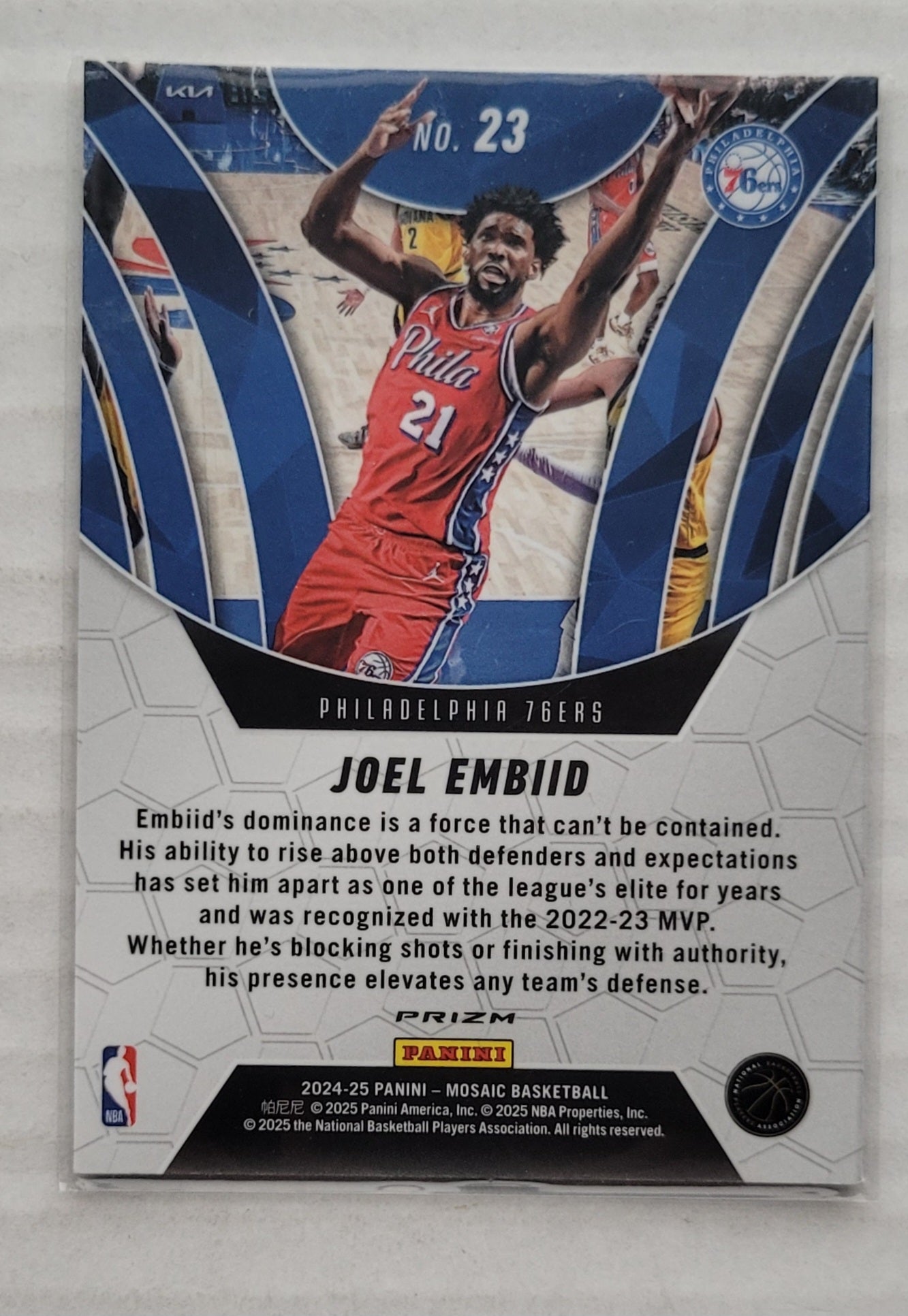 Joel Embiid - 2024-25 Panini Mosaic Elevate Mosaic Green #23