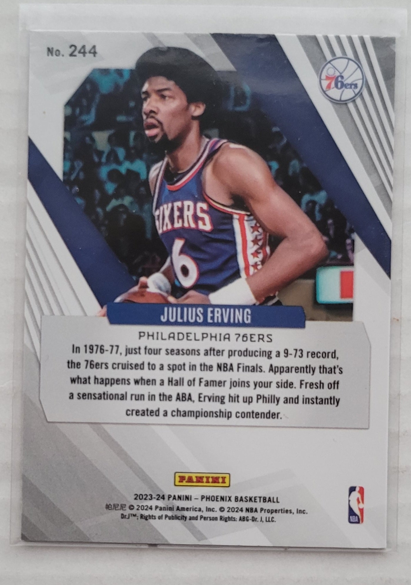 Julius Erving - 2023-24 Panini Phoenix Red Ice #244