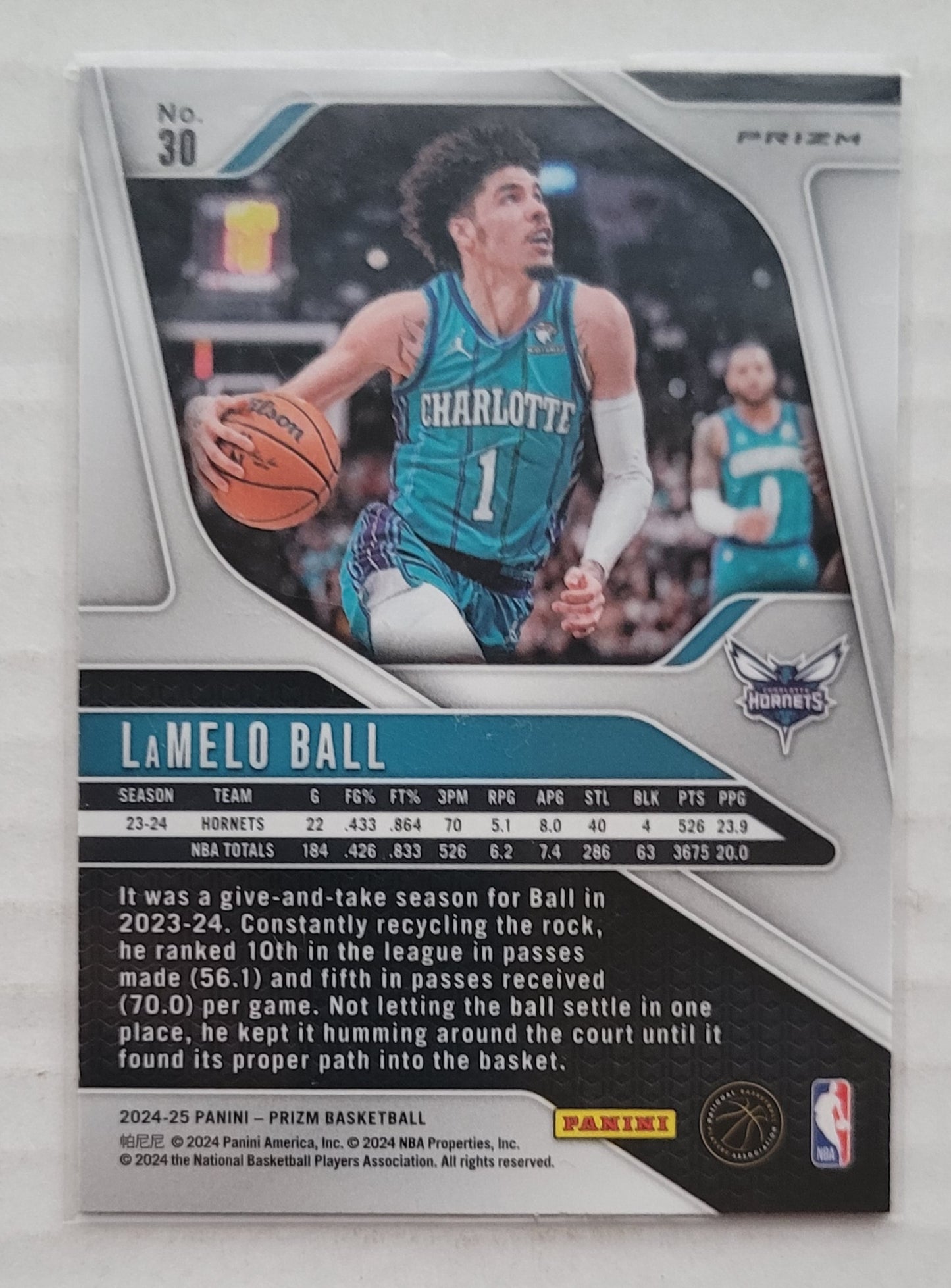 LaMelo Ball - 2024-25 Panini Prizm Prizms Silver #30