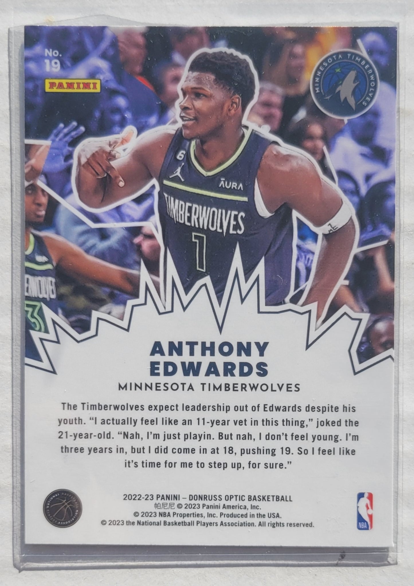 Anthony Edwards - 2022-23 Donruss Optic My House #19