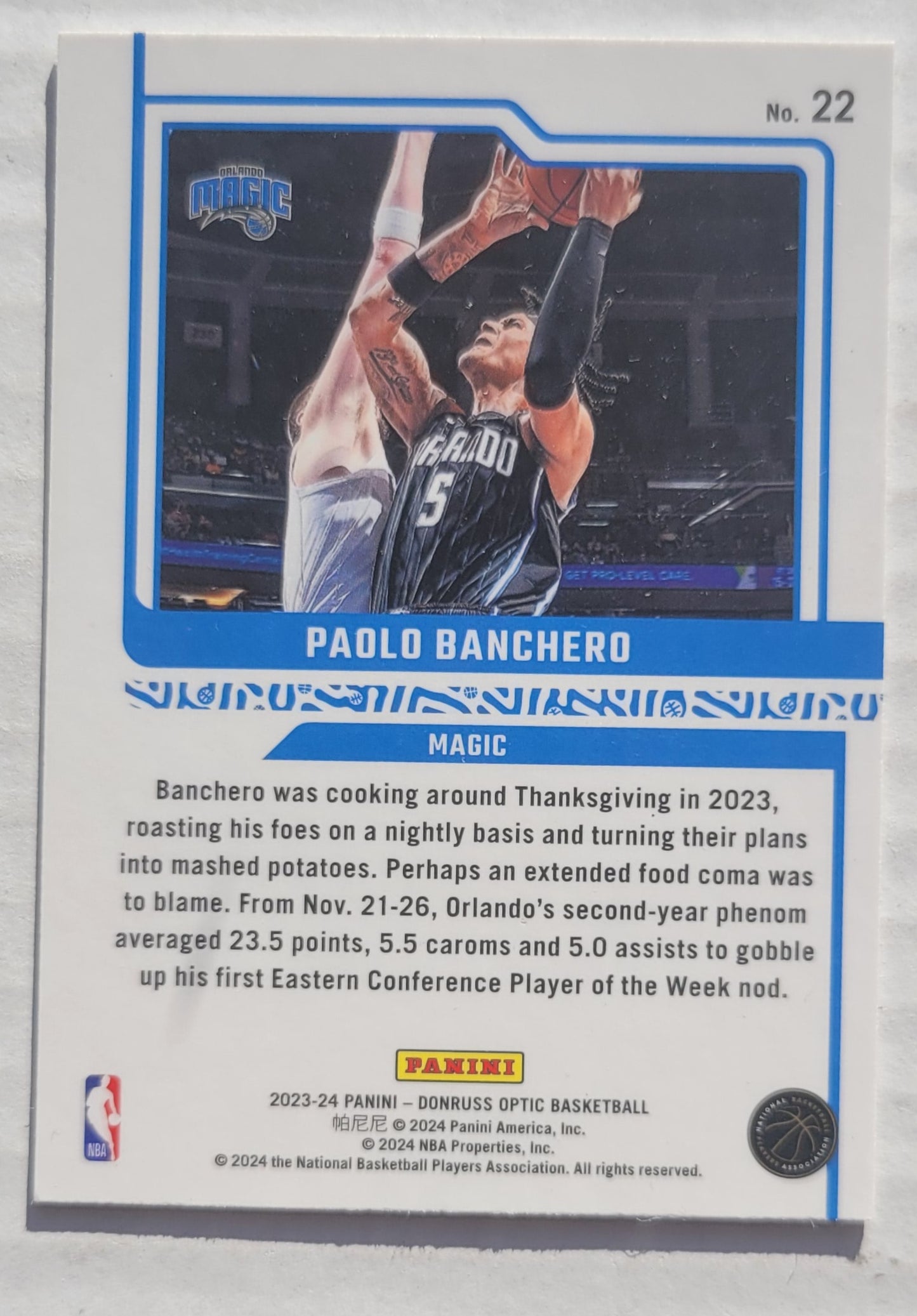 Paolo Banchero - 2023-24 Donruss Optic Elite Dominators #22