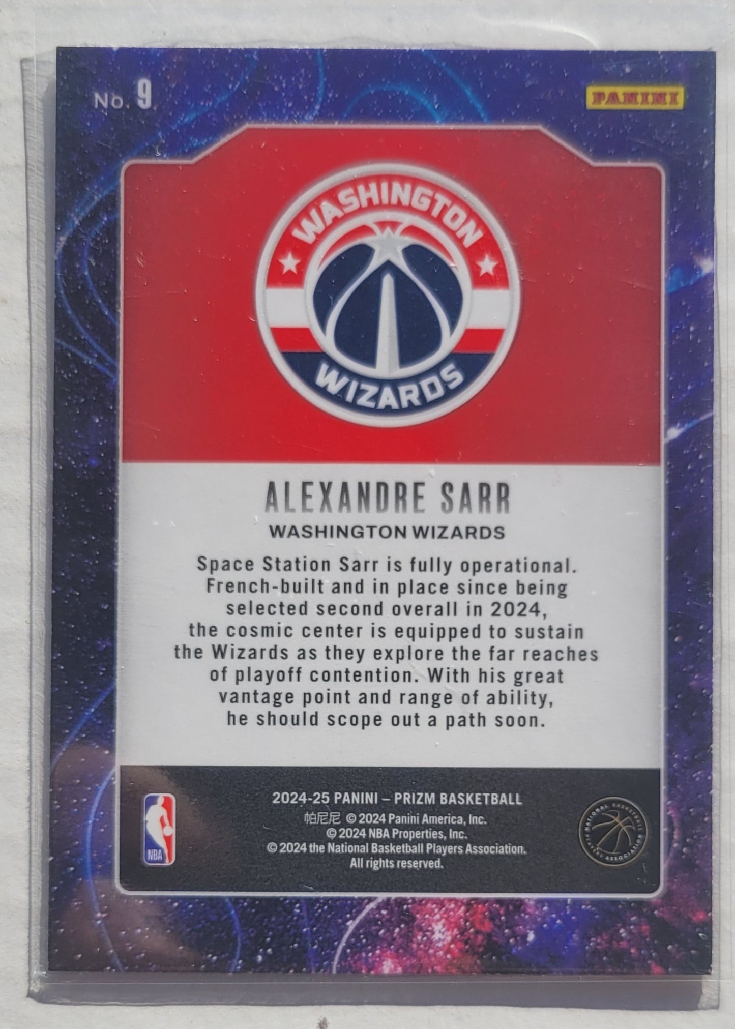 Alexandre Sarr - 2024-25 Panini Prizm Deep Space #9
