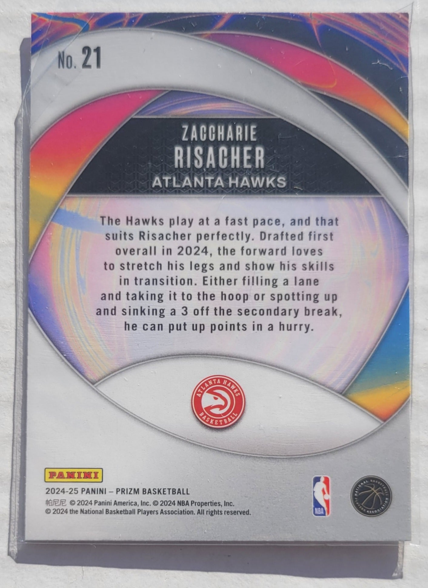 Zaccharie Risacher - 2024-25 Panini Prizm Instant Impact #21
