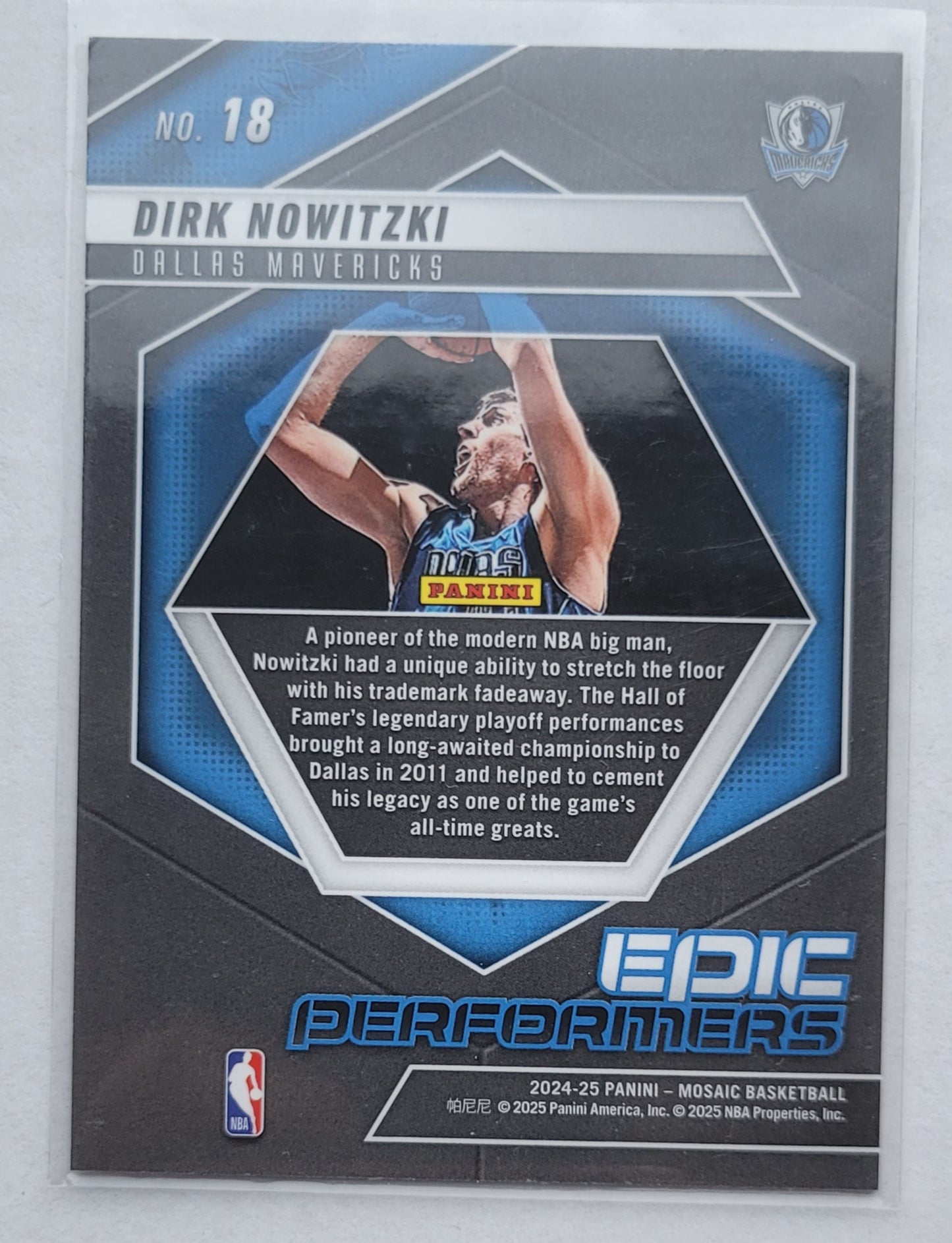 Dirk Nowitzki - 2024-25 Panini Mosaic Epic Performers #18