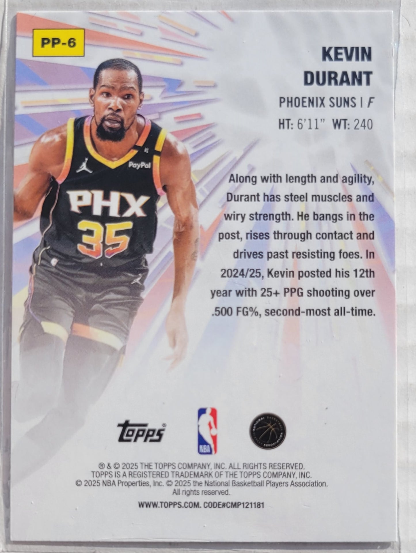 Kevin Durant - 2025-26 Topps Power Players Holo Foil #PP6