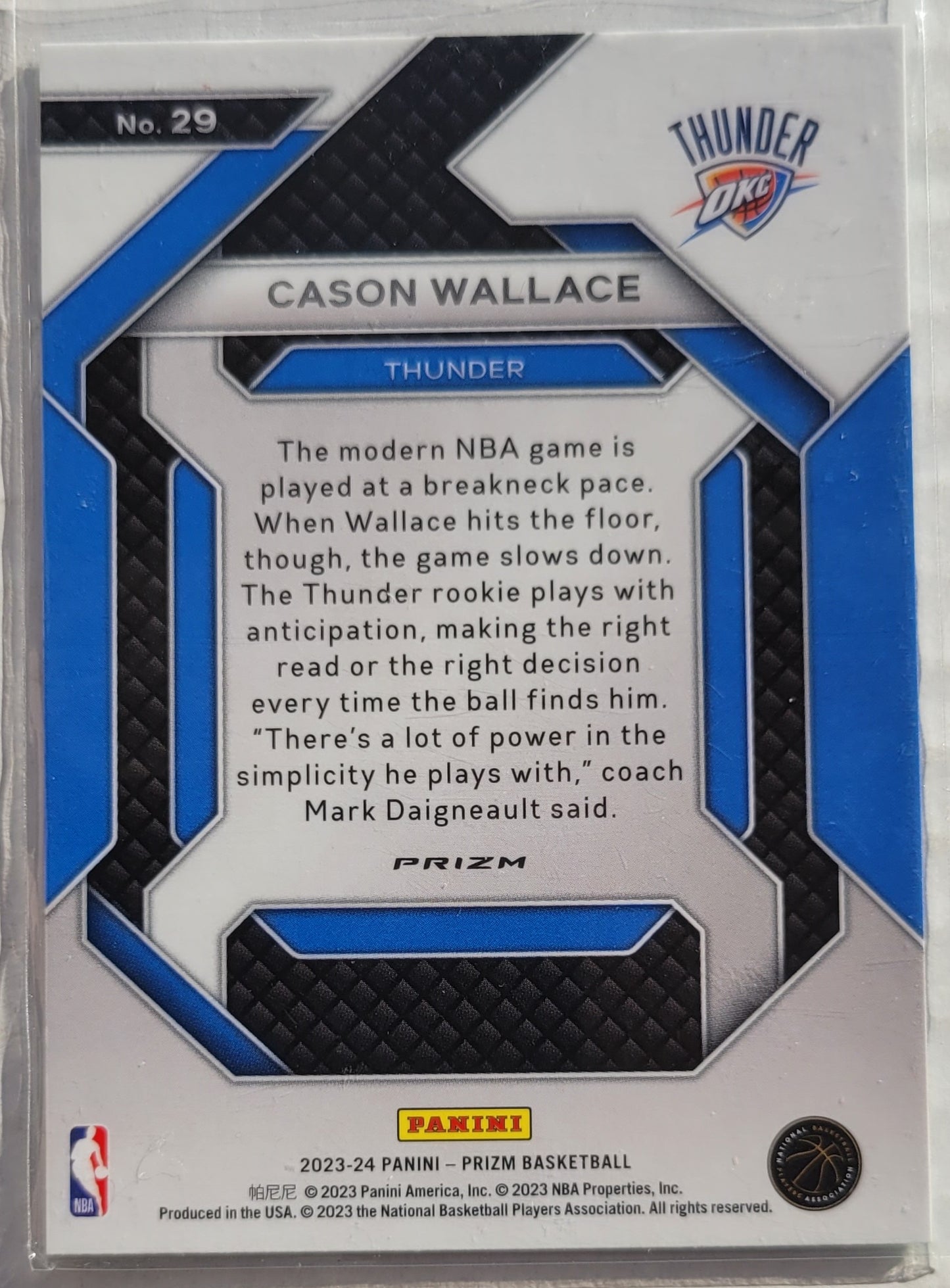 Cason Wallace - 2023-24 Panini Prizm Emergent Prizms Green #29