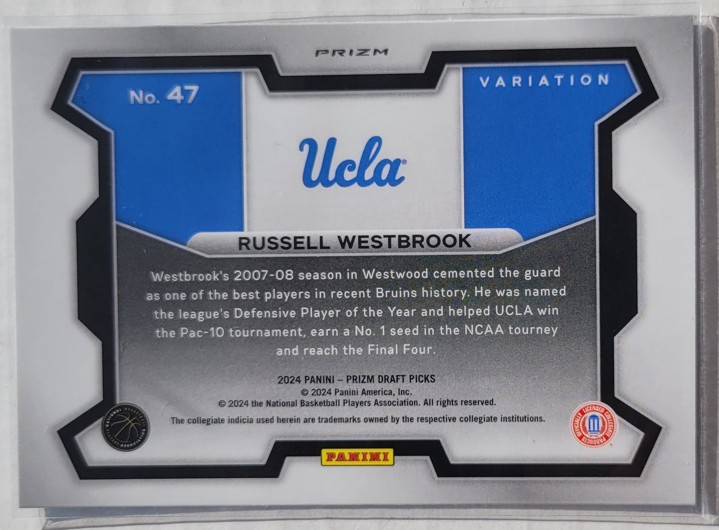 Russell Westbrook - 2024-25 Panini Prizm Draft Picks Variation Prizms Green #47