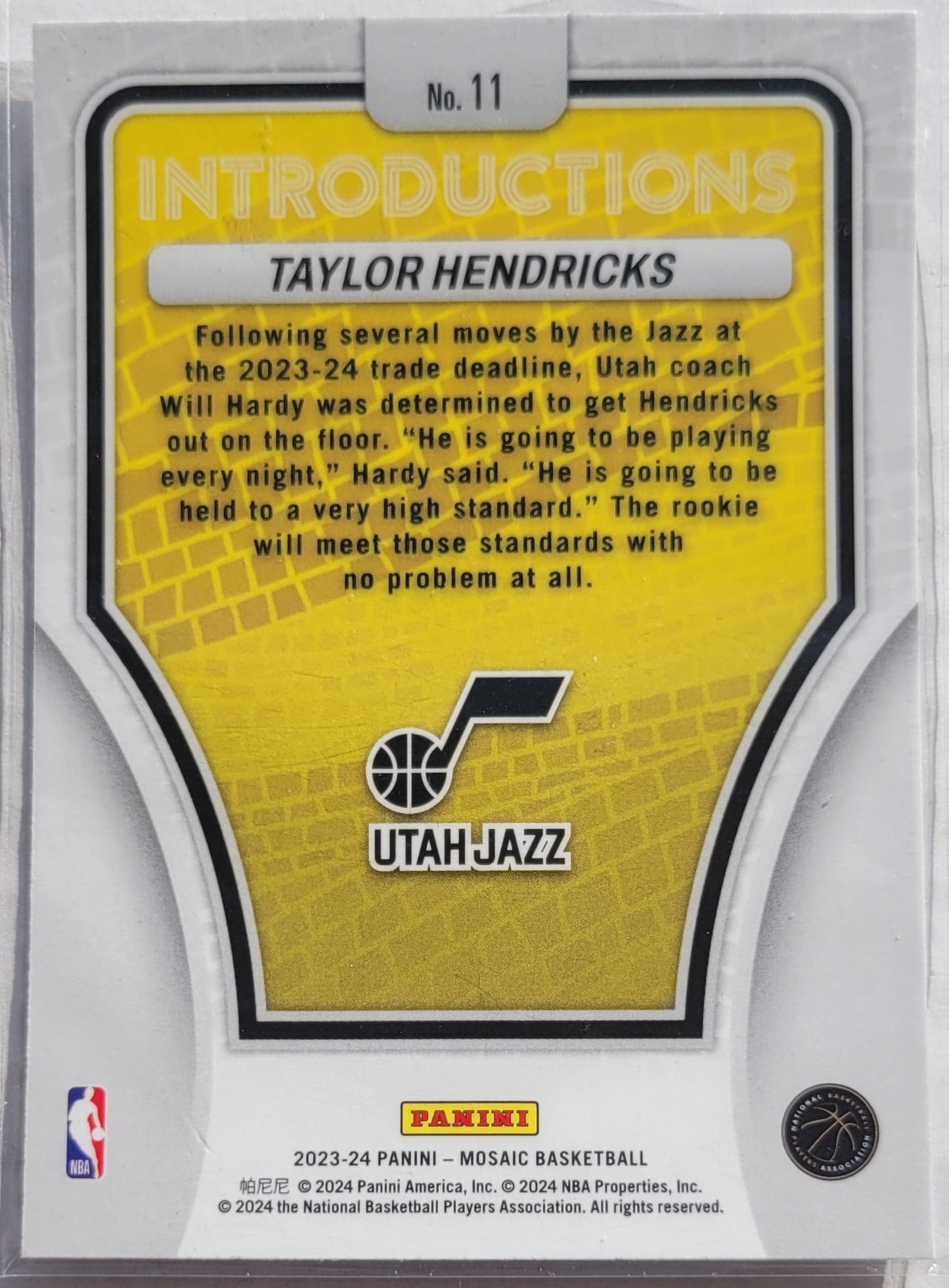 Taylor Hendricks - 2023-24 Panini Mosaic Introductions #11