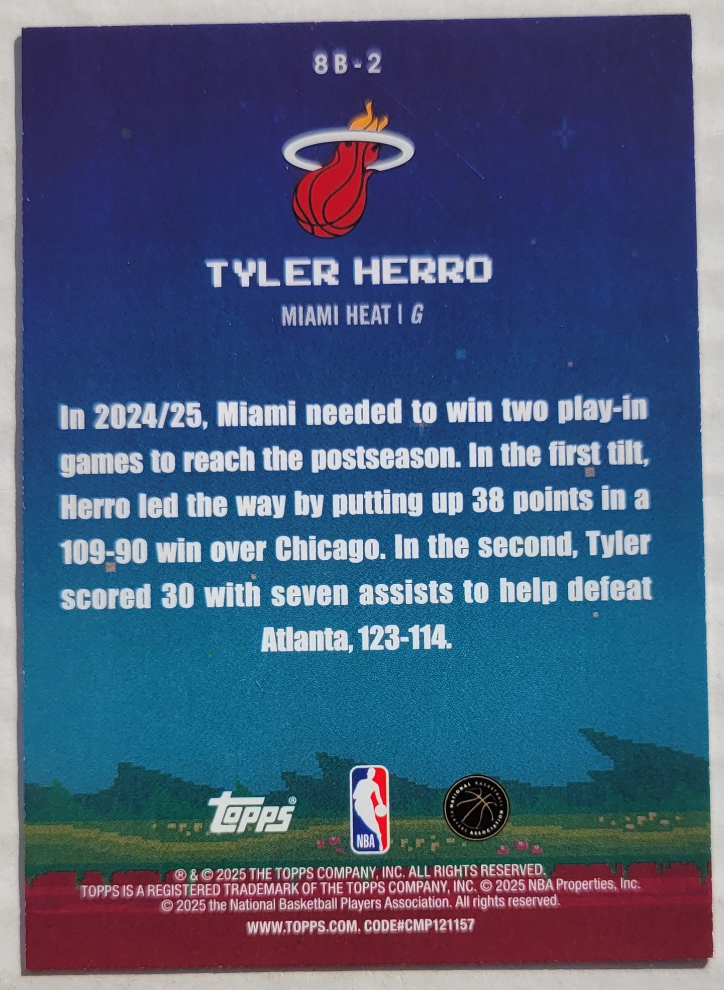 Tyler Herro - 2025-26 Topps 8-Bit Ballers #8B2