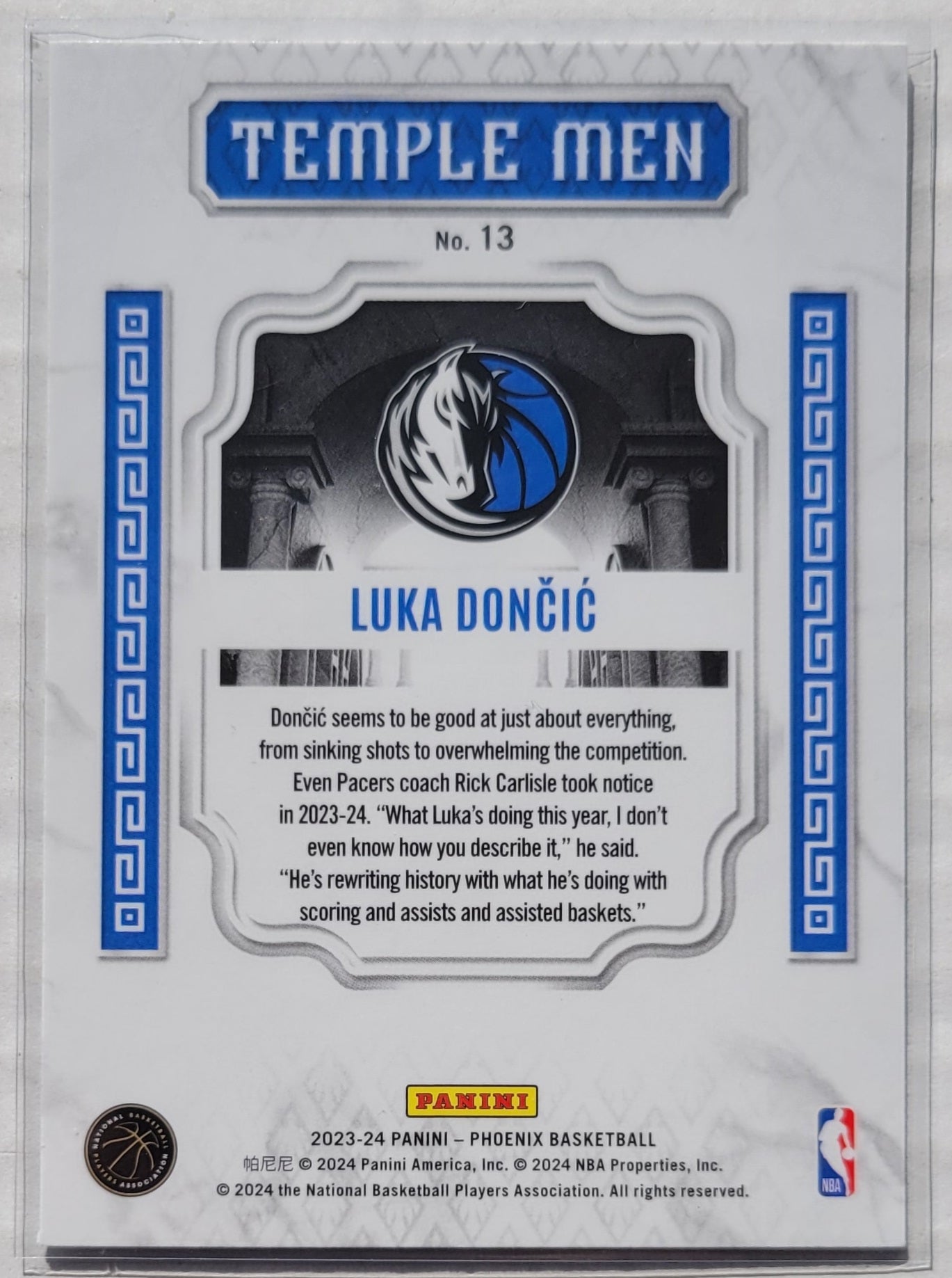 Luka Doncic - 2023-24 Panini Phoenix Temple Men #13