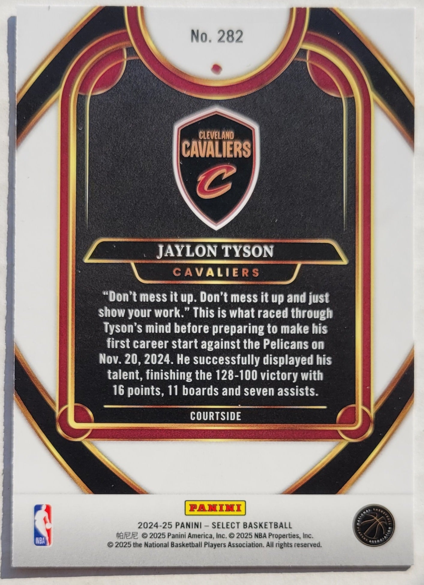 Jaylon Tyson - 2024-25 Select Blue #282 RC