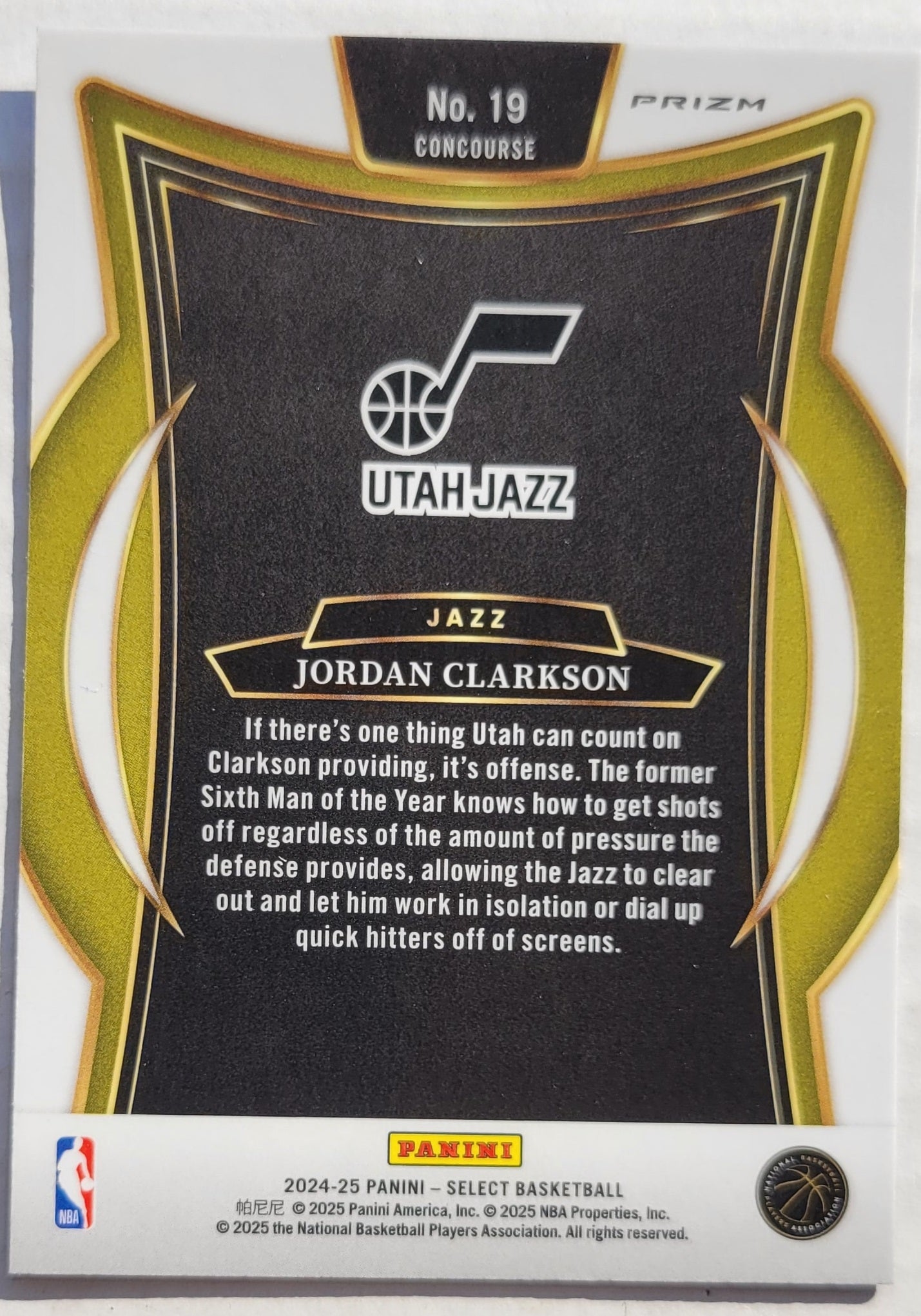 Jordan Clarkson - 2024-25 Select Blue Prizms #19
