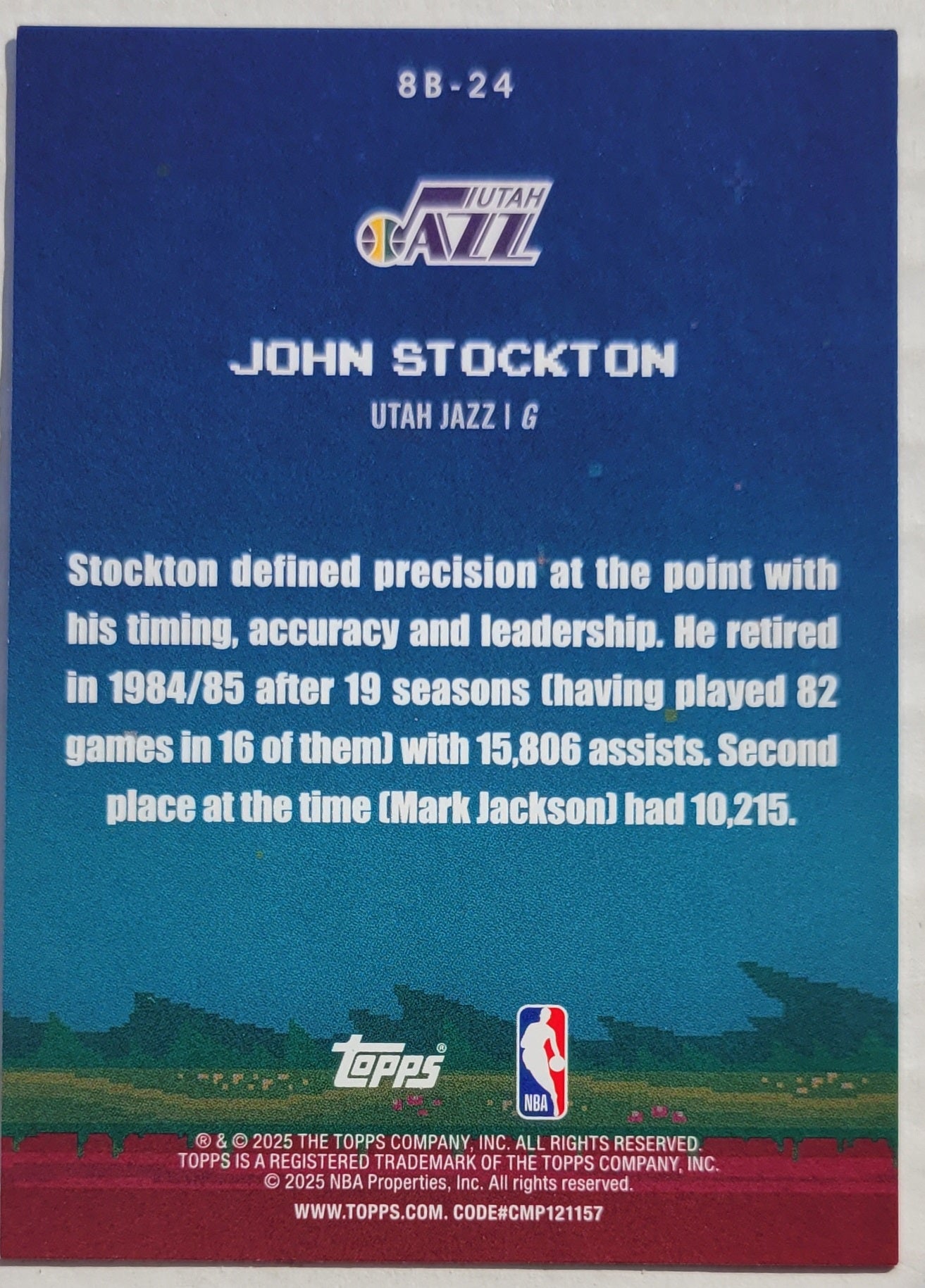 John Stockton - 2025-26 Topps 8-Bit Ballers #8B24