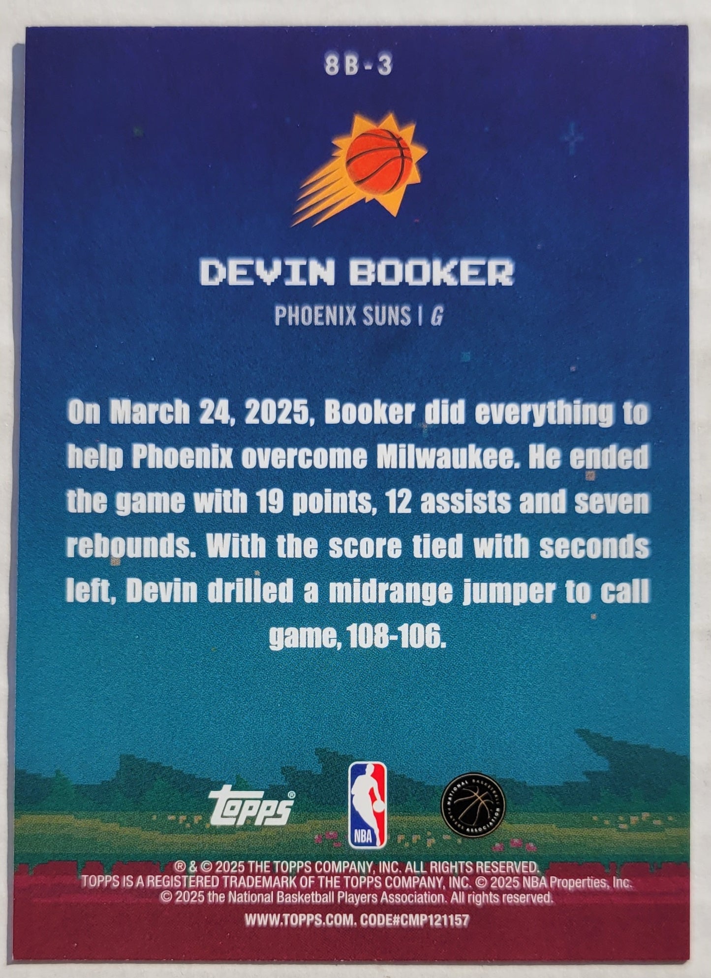 Devin Booker - 2025-26 Topps 8-Bit Ballers #8B3