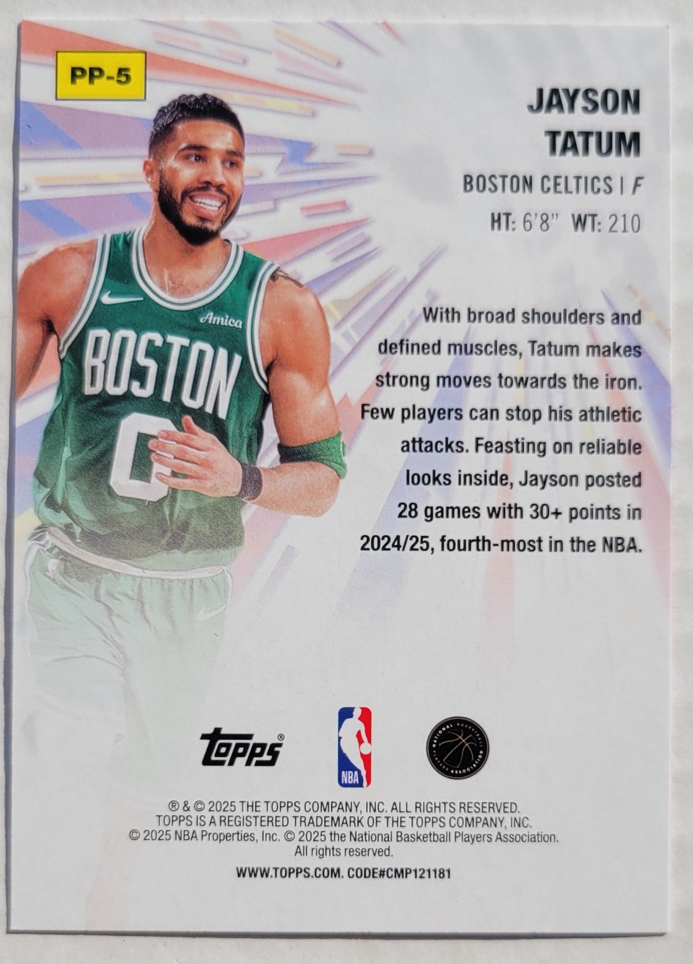 Jayson Tatum - 2025-26 Topps Power Players #PP5