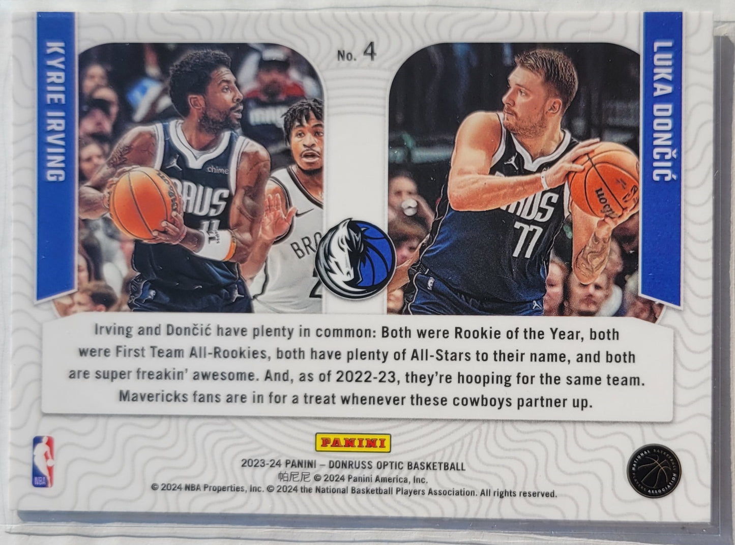 Kyrie Irving / Luka Doncic - 2023-24 Donruss Optic Optical Illusions #4