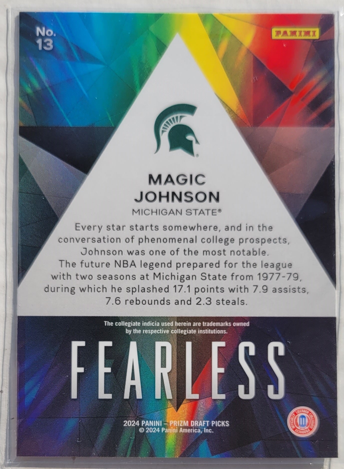 Magic Johnson - 2024-25 Panini Prizm Draft Picks Fearless #13