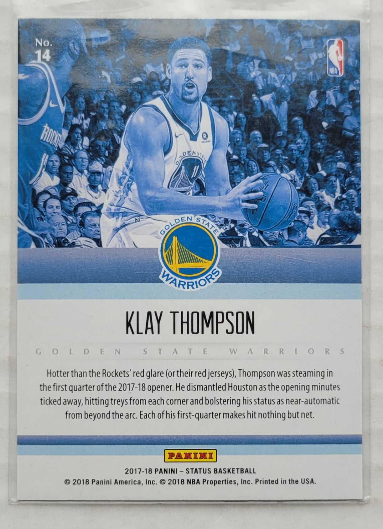 Klay Thompson - 2017-18 Panini Status Symbols #14
