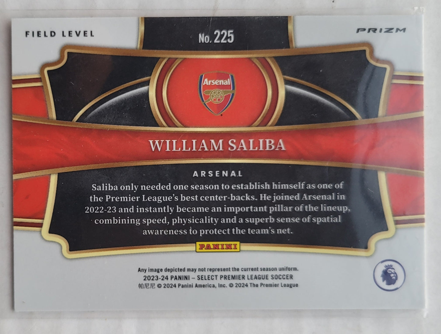 William Saliba - 2023-24 Select English Premier League Pink Ice #225
