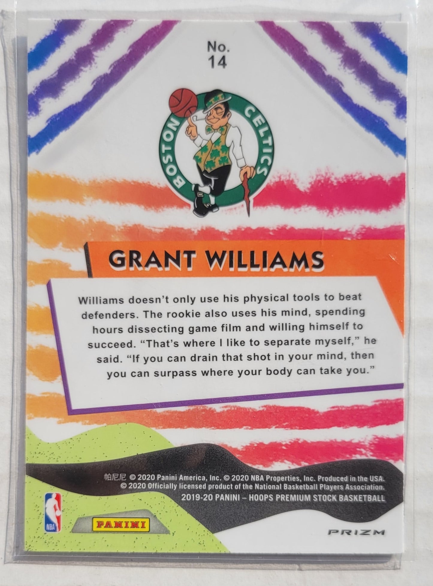 Grant Williams - 2019-20 Hoops Premium Stock We Got Next Blue #14