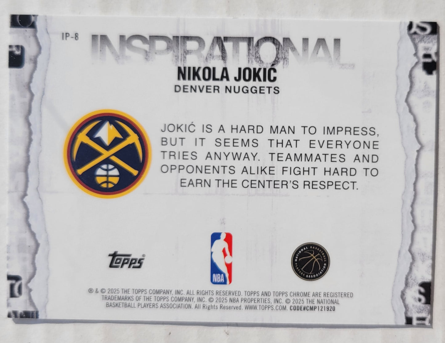 Nikola Jokic - 2025-26 Topps Chrome Inspirational #IP8