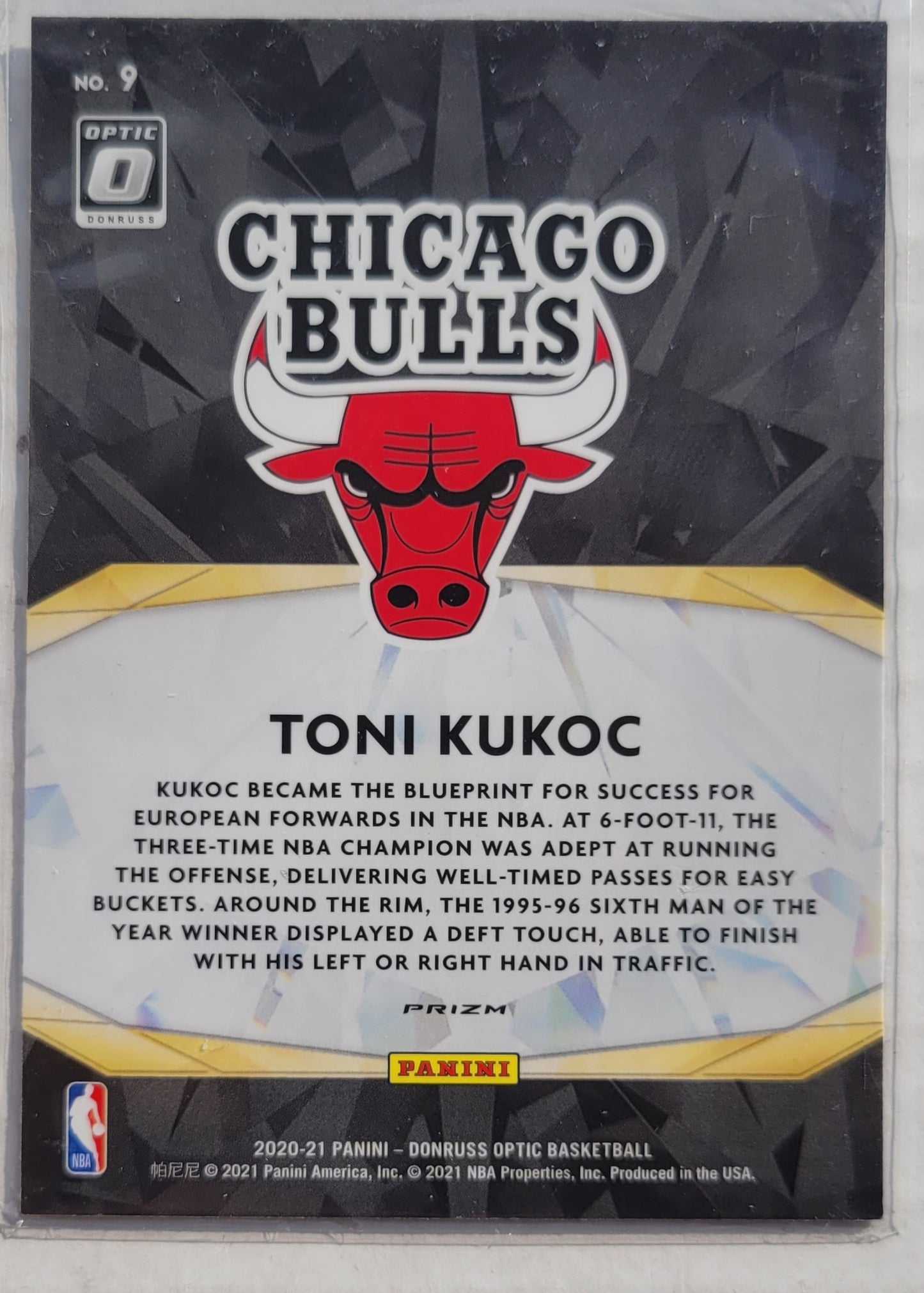 Toni Kukoc - 2020-21 Donruss Optic Winner Stays Holo #9