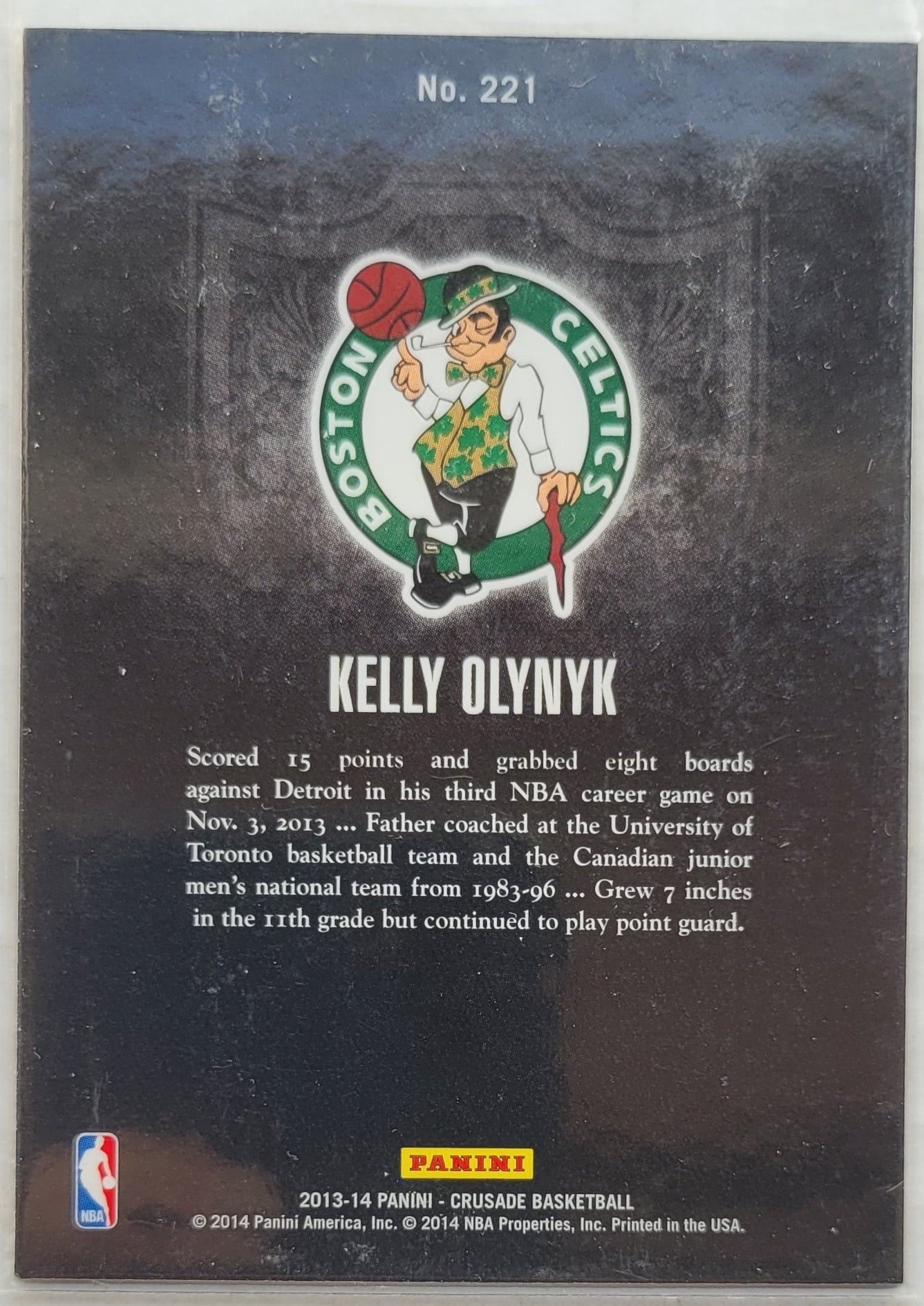 Kelly Olynyk - 2013-14 Panini Crusade Insert Blue #221
