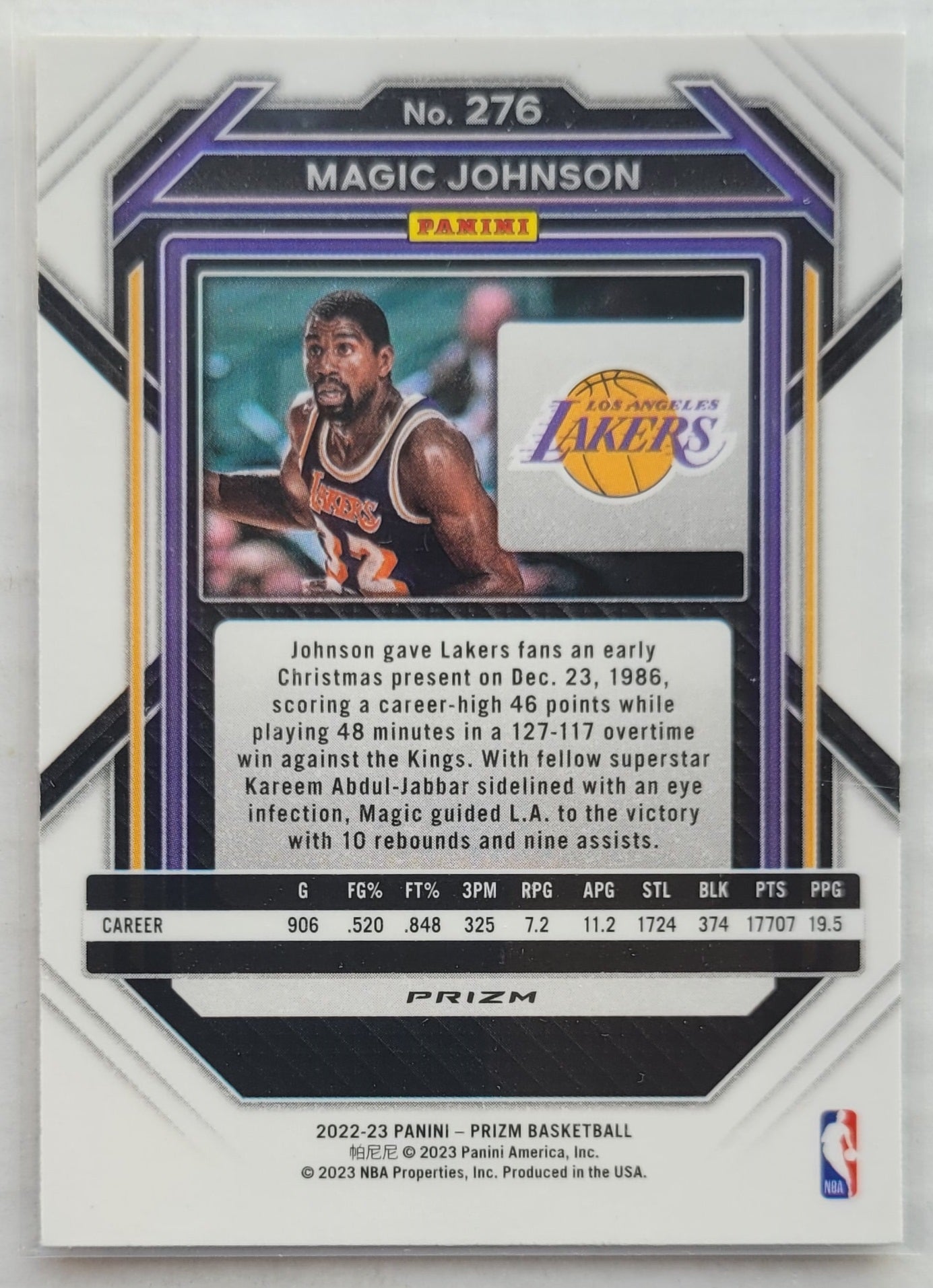 Magic Johnson - 2022-23 Panini Prizm Prizms Silver #276