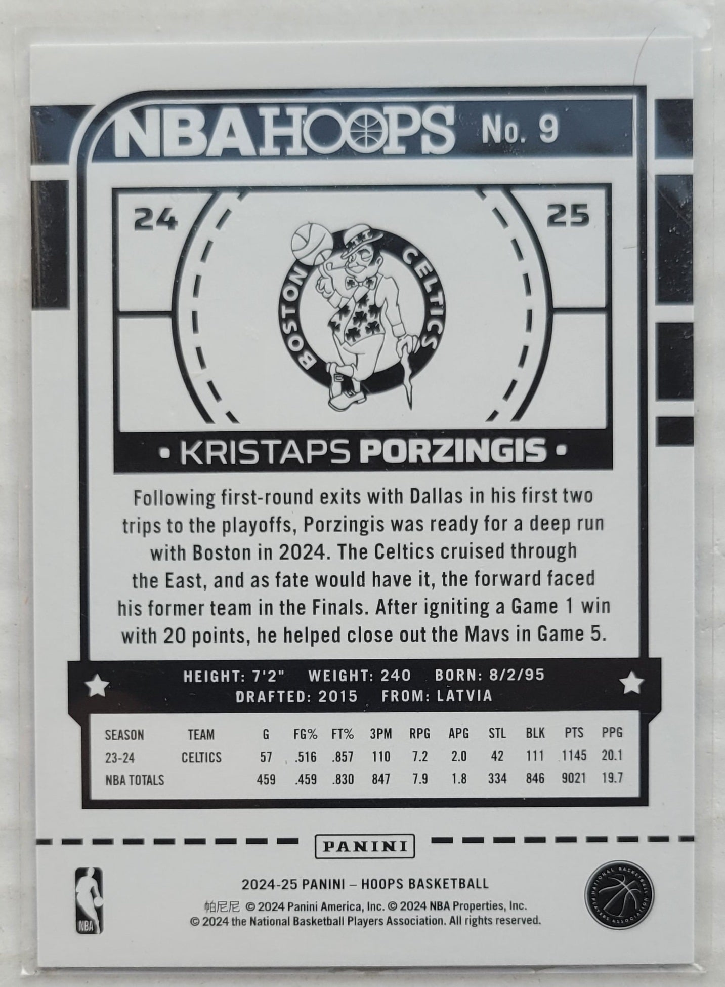 Kristaps Porzingis - 2024-25 Hoops Storm #9 - 173/299