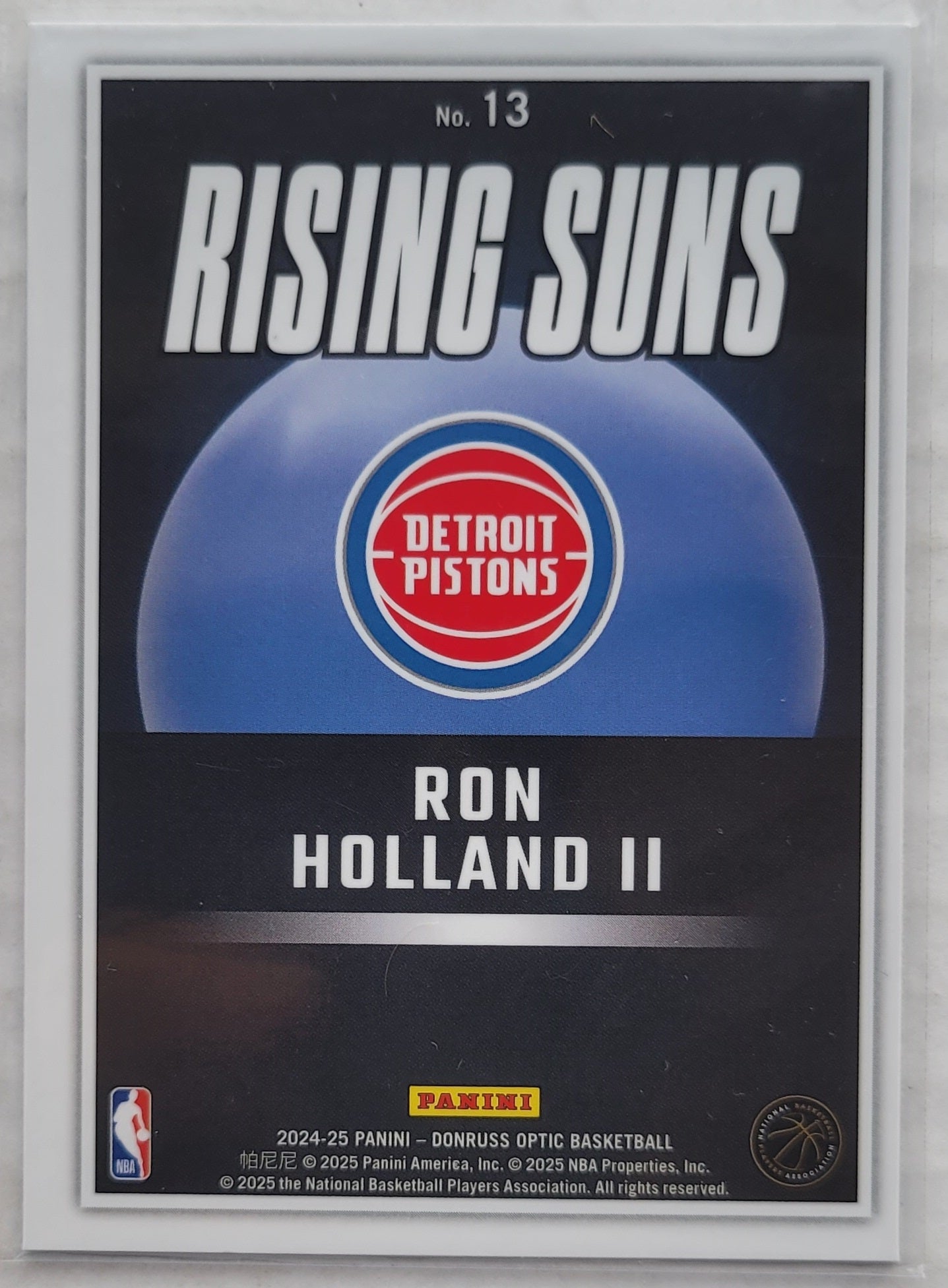 Ron Holland II - 2024-25 Donruss Optic Rising Suns #13