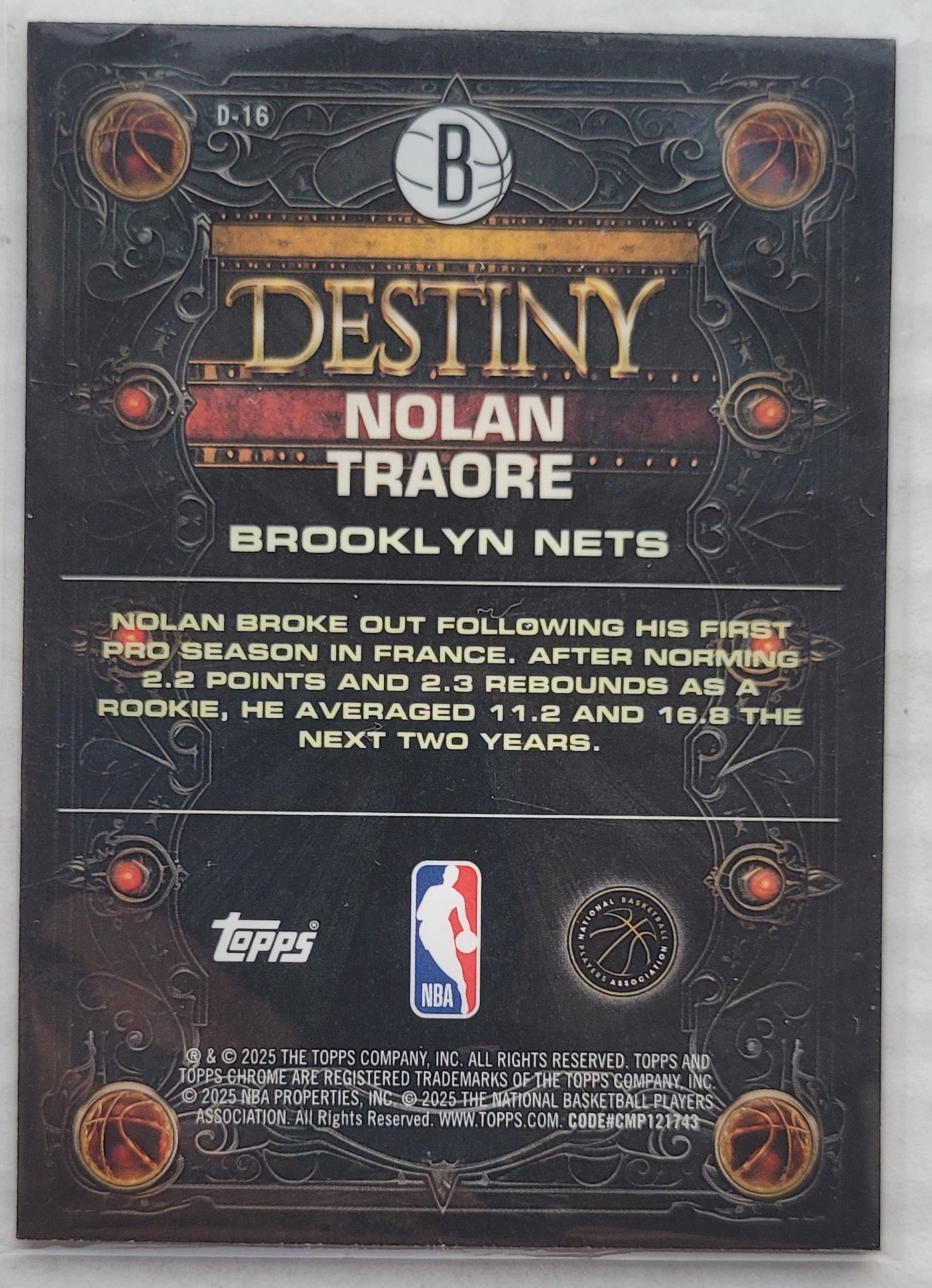 Nolan Traore - 2025-26 Topps Chrome Destiny #D16