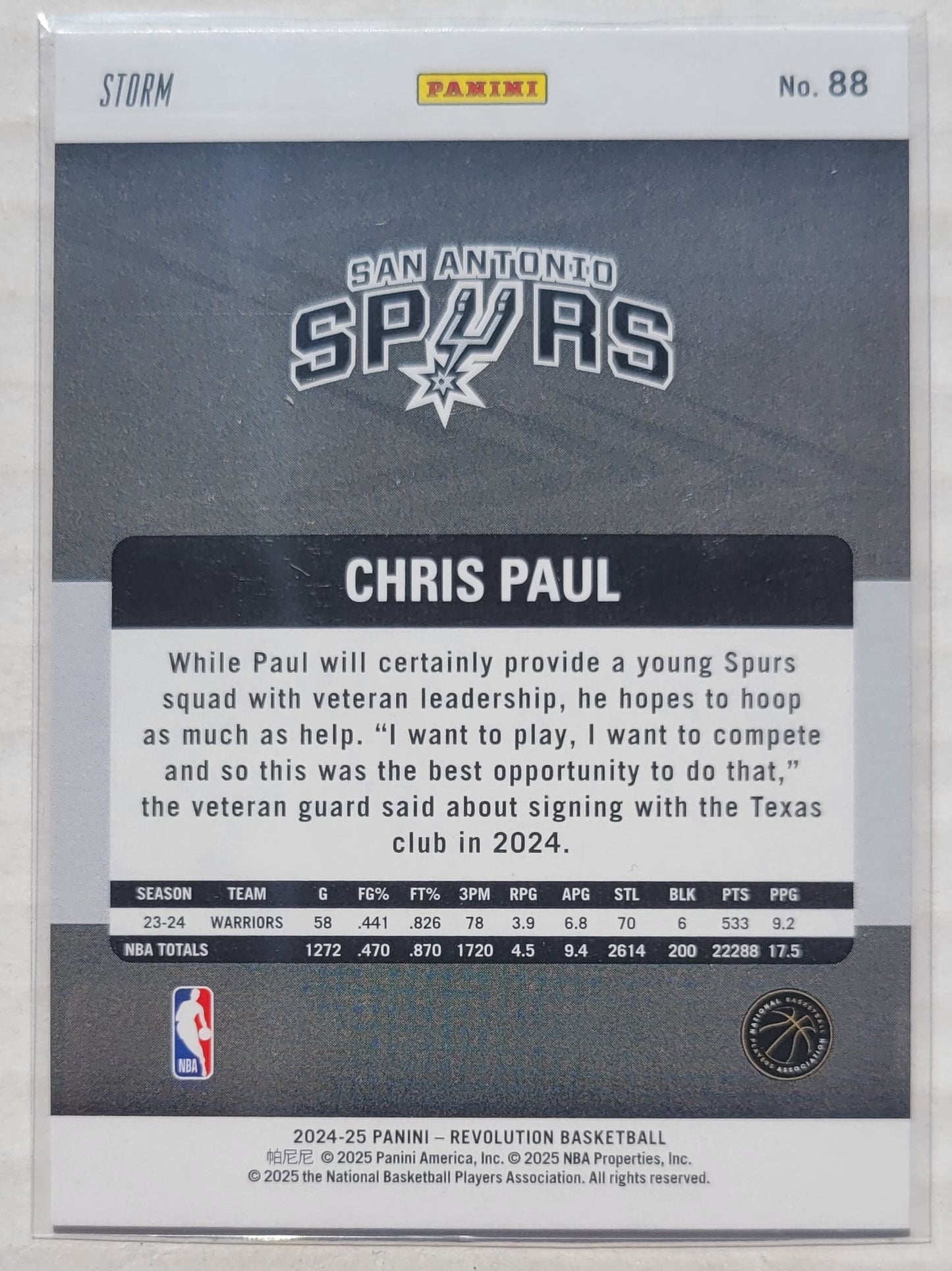 Chris Paul - 2024-25 Panini Revolution Blue Storm #88