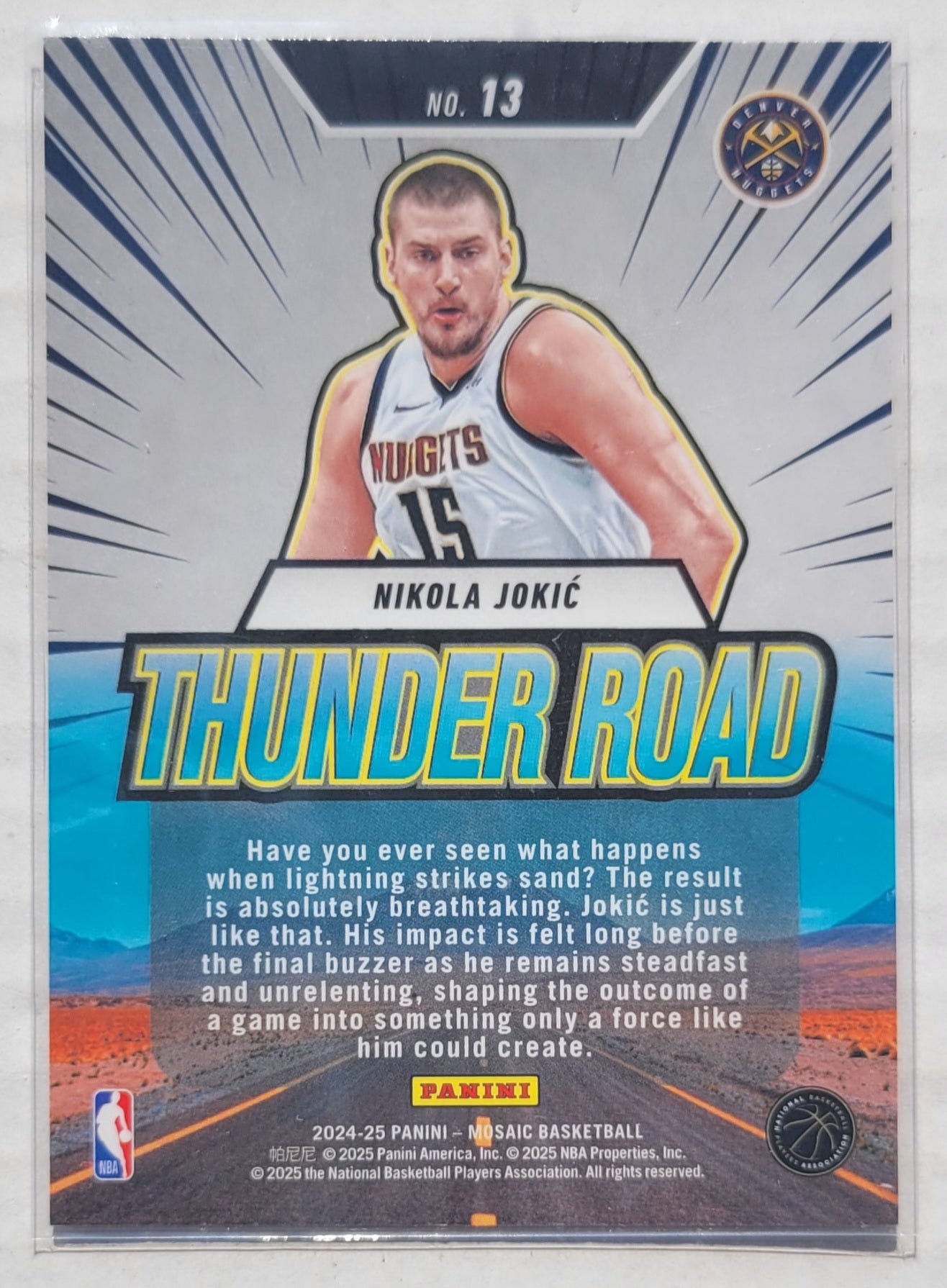 Nikola Jokic - 2024-25 Panini Mosaic Thunder Road #13