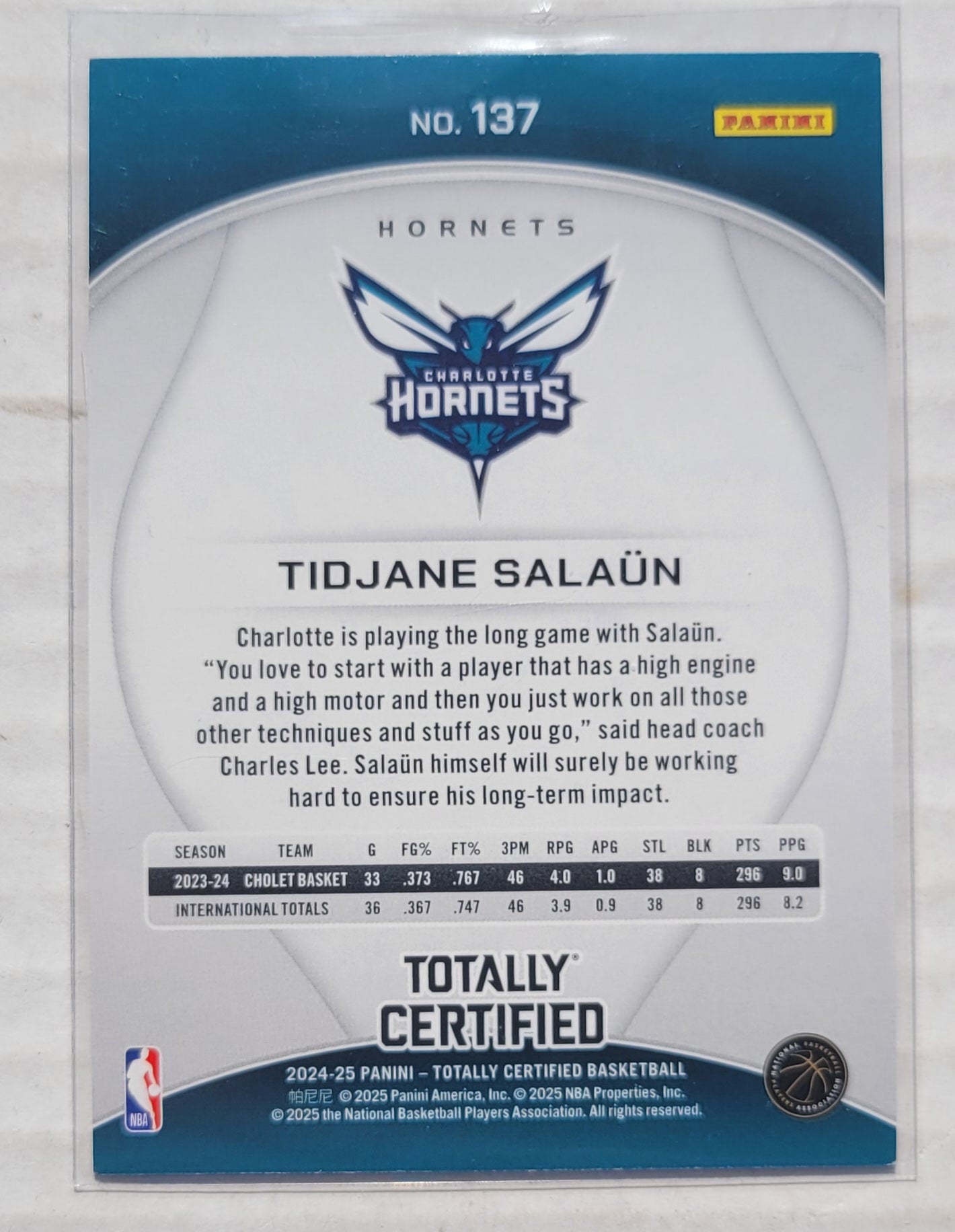 Tidjane Salaun - 2024-25 Totally Certified Mirror Bronze #137 RC
