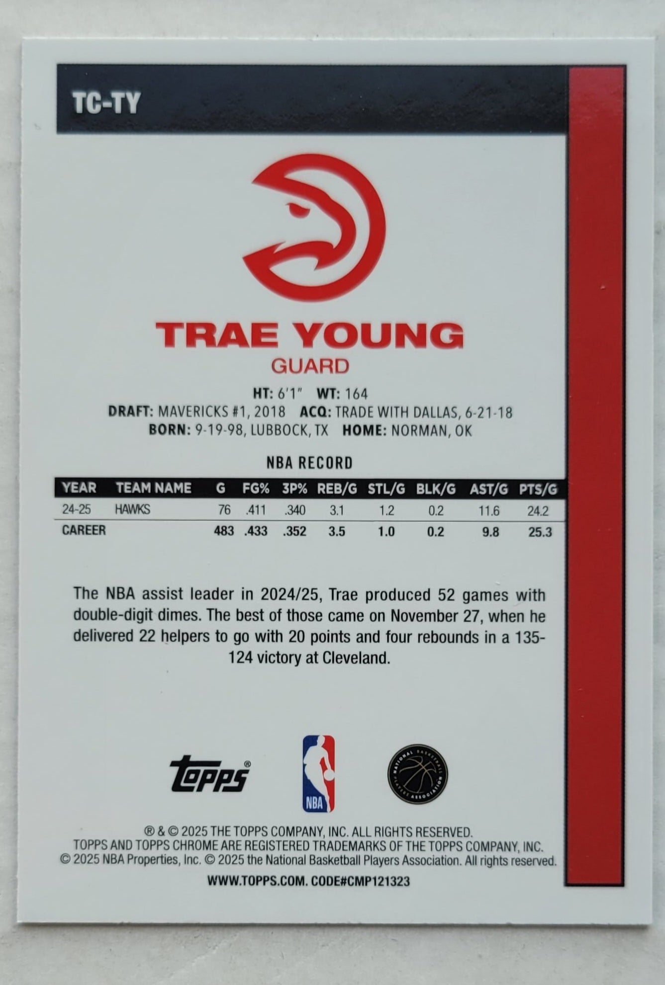 Trae Young - 2025-26 Topps '80-81 Topps Chrome #TCTY