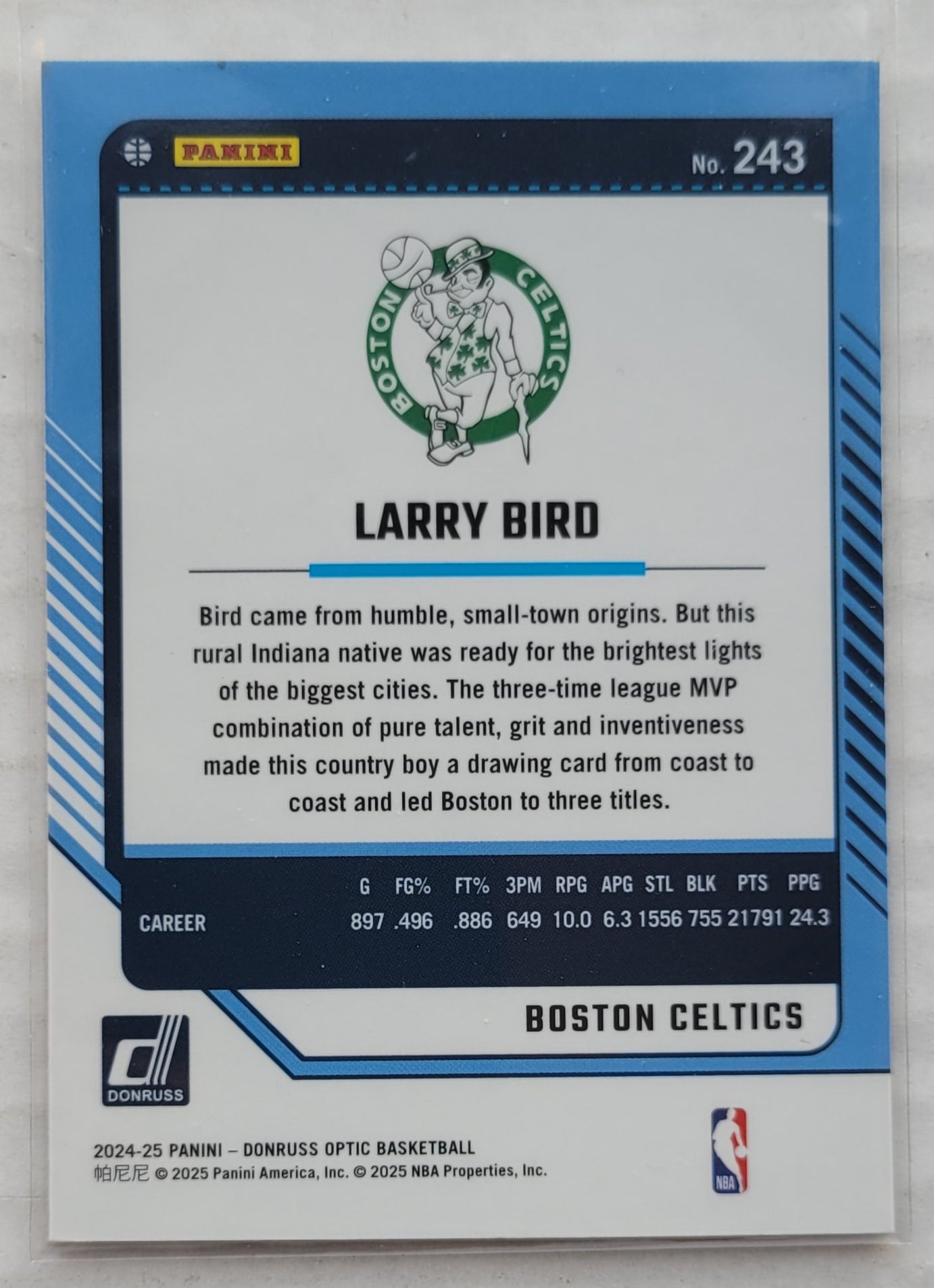 Larry Bird - 2024-25 Donruss Optic #243 LGD